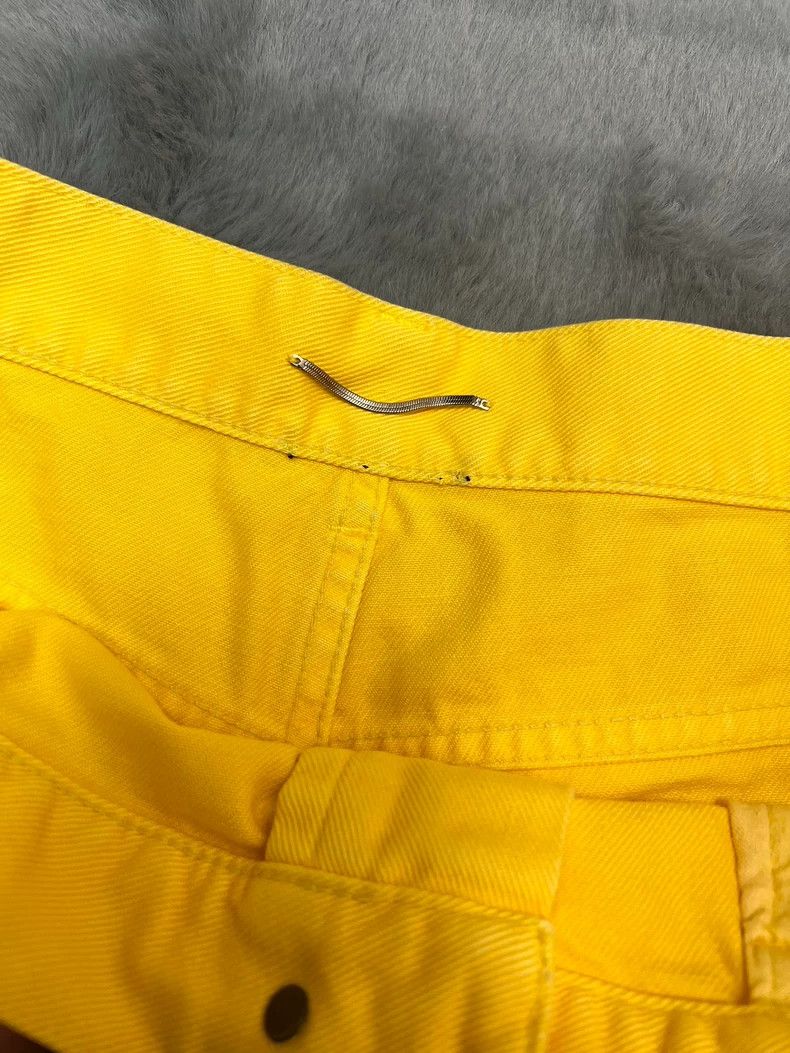 Yves Saint Laurent saint Laurent Spring/Summer 22 Yellow Raw Edge Denim Shorts Size US 30 / EU 46 - 3 Thumbnail