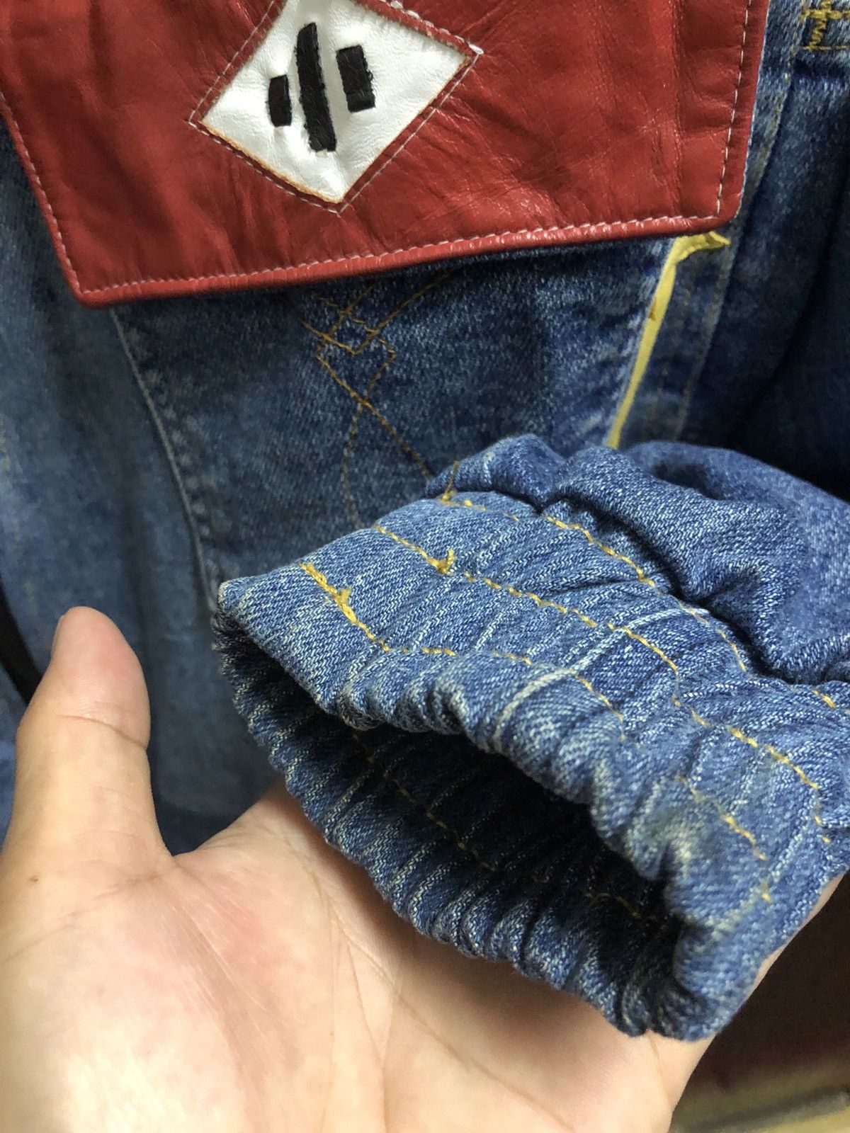Native Vintage Vukani Native Navajo Denim Leather Jacket Size US L / EU 52-54 / 3 - 10 Thumbnail