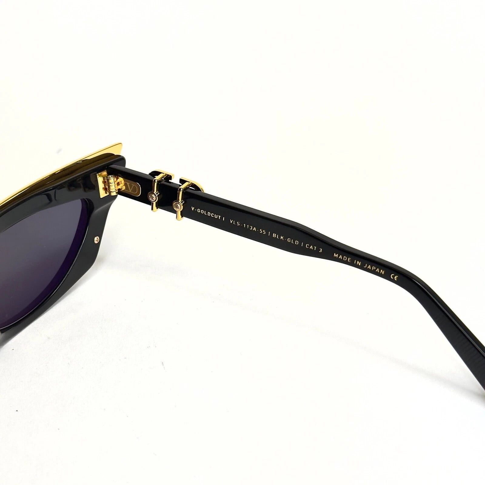 Valentino VALENTINO V GOLDCUT I VLS113 Gold VLS 113A Fashion Sunglass Size ONE SIZE - 3 Thumbnail