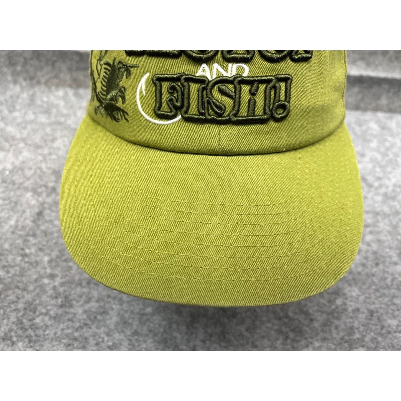 Vintage BK Shut Up & Fish! Hat Cap Strap Back Adult One Size Green Cotton Twill Baseball Cap Beach Camp Fish Hiking Accessories Mens Size ONE SIZE - 3 Thumbnail