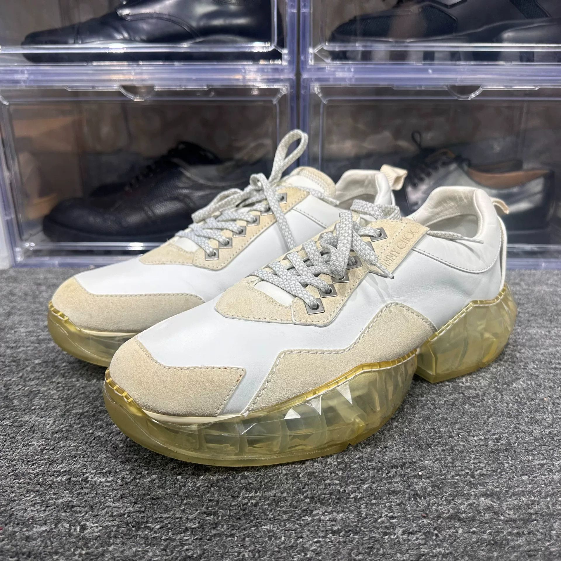 Jimmy Choo Jimmy Choo Clear Lowtop Sneakers 10 Men Size US 10 / EU 43 - 1 Thumbnail