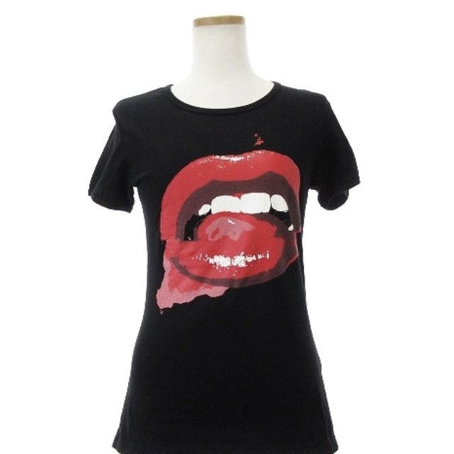 image of Vintage x Vivienne Westwood World Tour Lip Tee in Black, Men's (Size Small)