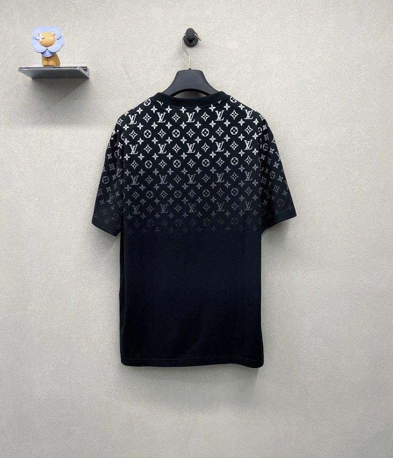 Louis Vuitton 24 new black full print gradient short sleeve
