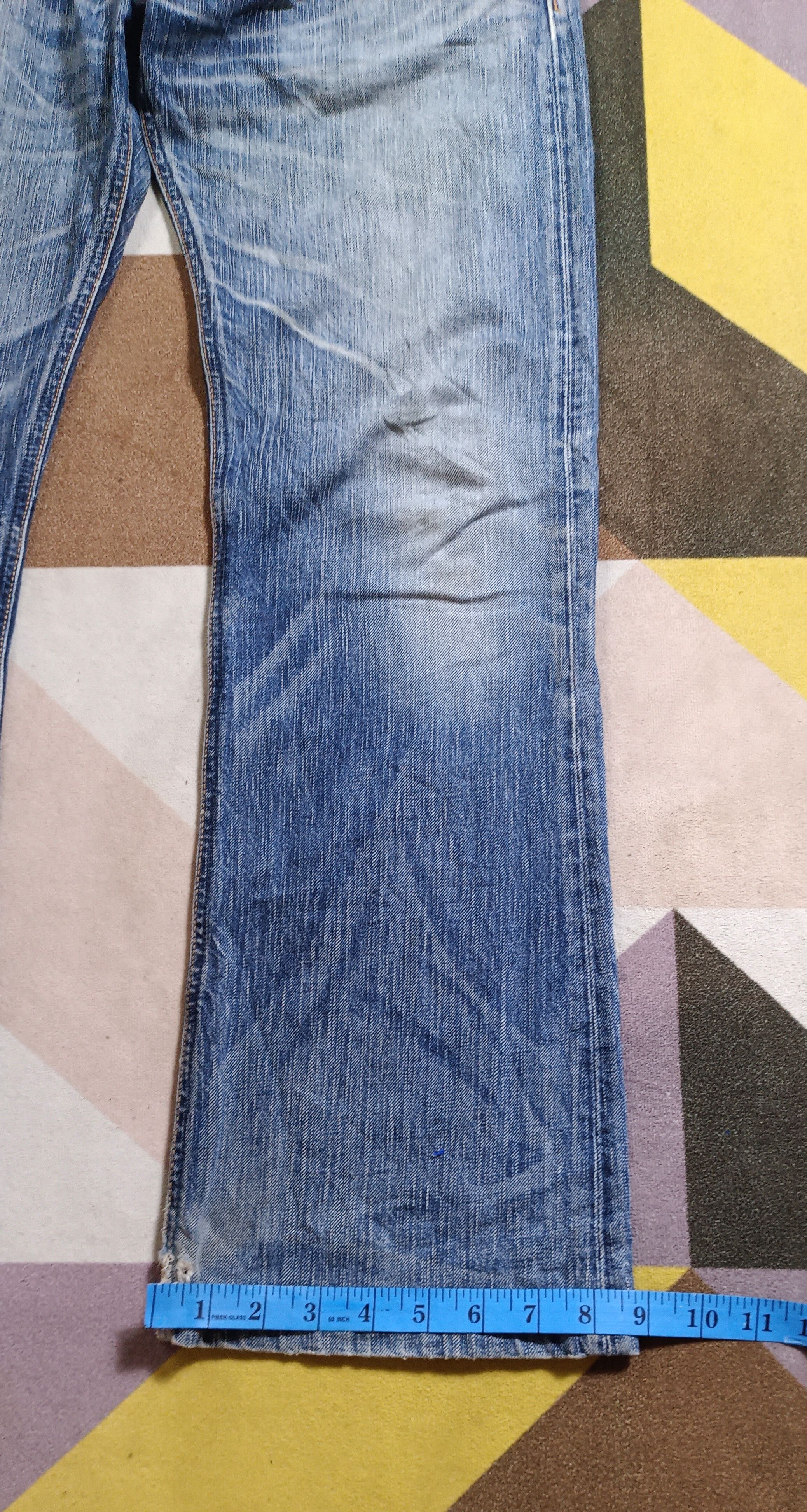 Edwin Vintage Edwin 503 Blue Trip Distressed Jeans Very Rare Size US 32 / EU 48 - 21 Thumbnail