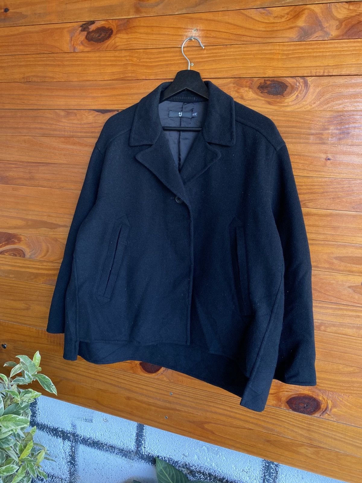 Uniqlo Uniqlo X Jil Sander Black Wool Blend Short Coat – Minimalist Size M / US 6-8 / IT 42-44 - 4 Thumbnail