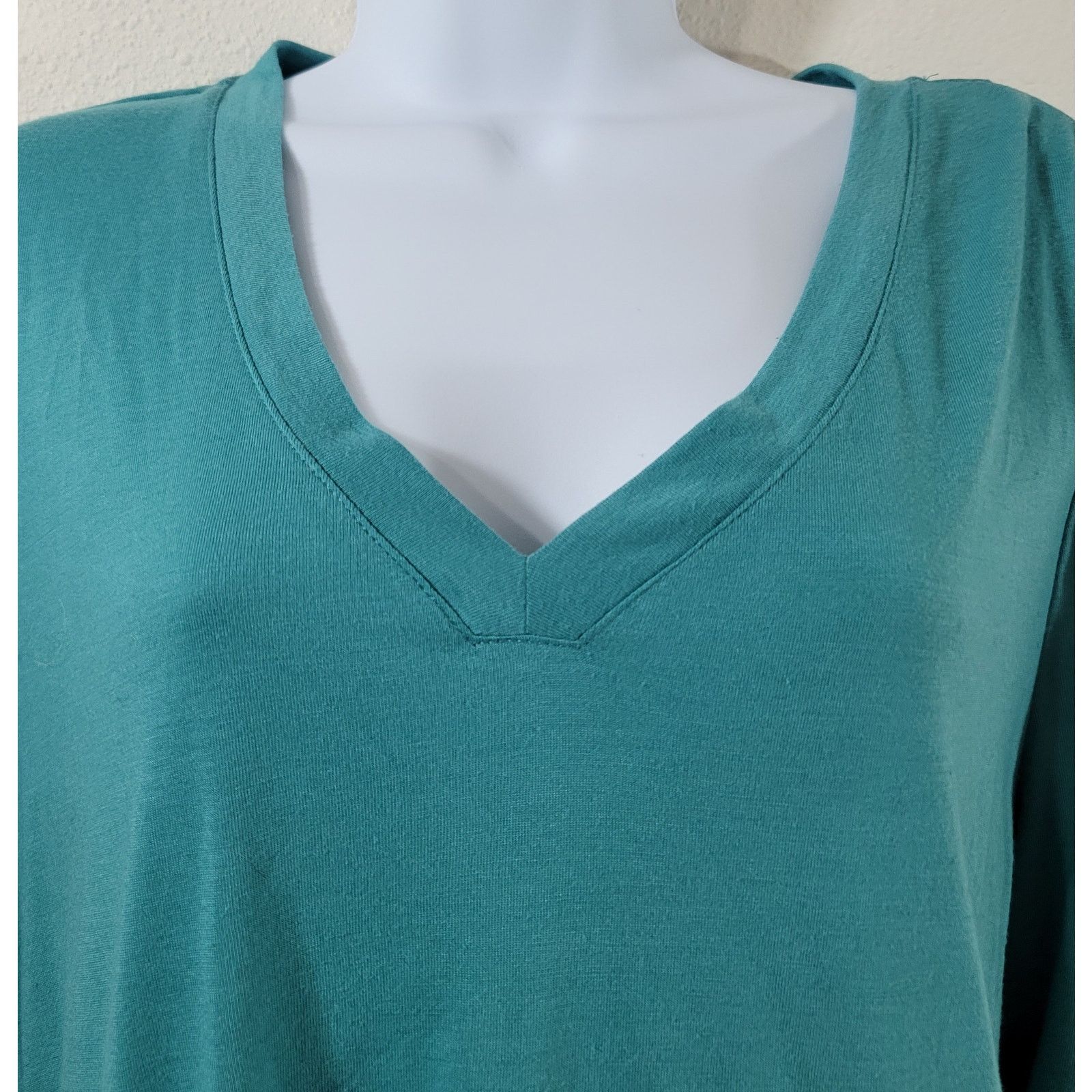 Other Time And Tru Teal Eyelet Bell 3/4 Sleeves Top XL Lightweight Size XL / US 12-14 / IT 48-50 - 5 Thumbnail