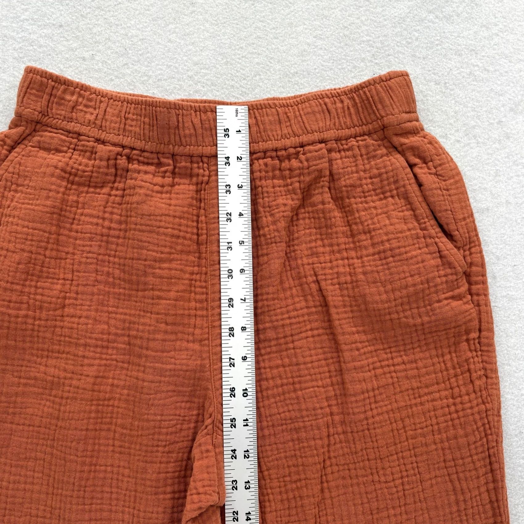Madewell Madewell Orange Lightspun Pull-On High-Rise Tapered Pants Womens Small Gauze Size 28" / US 6 / IT 42 - 7 Thumbnail
