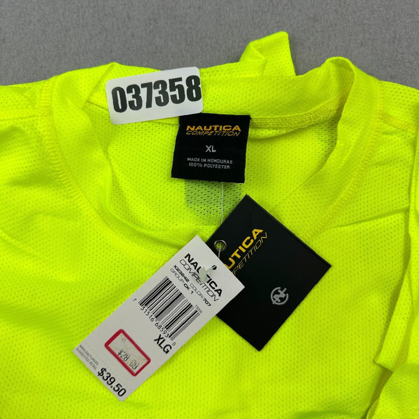 Nautica VINTAGE Nautica Shirt Men XL Yellow Scuba Performance Crew Neck Short Sleeve Logo Sports Shirt Size US XL / EU 56 / 4 - 8 Thumbnail