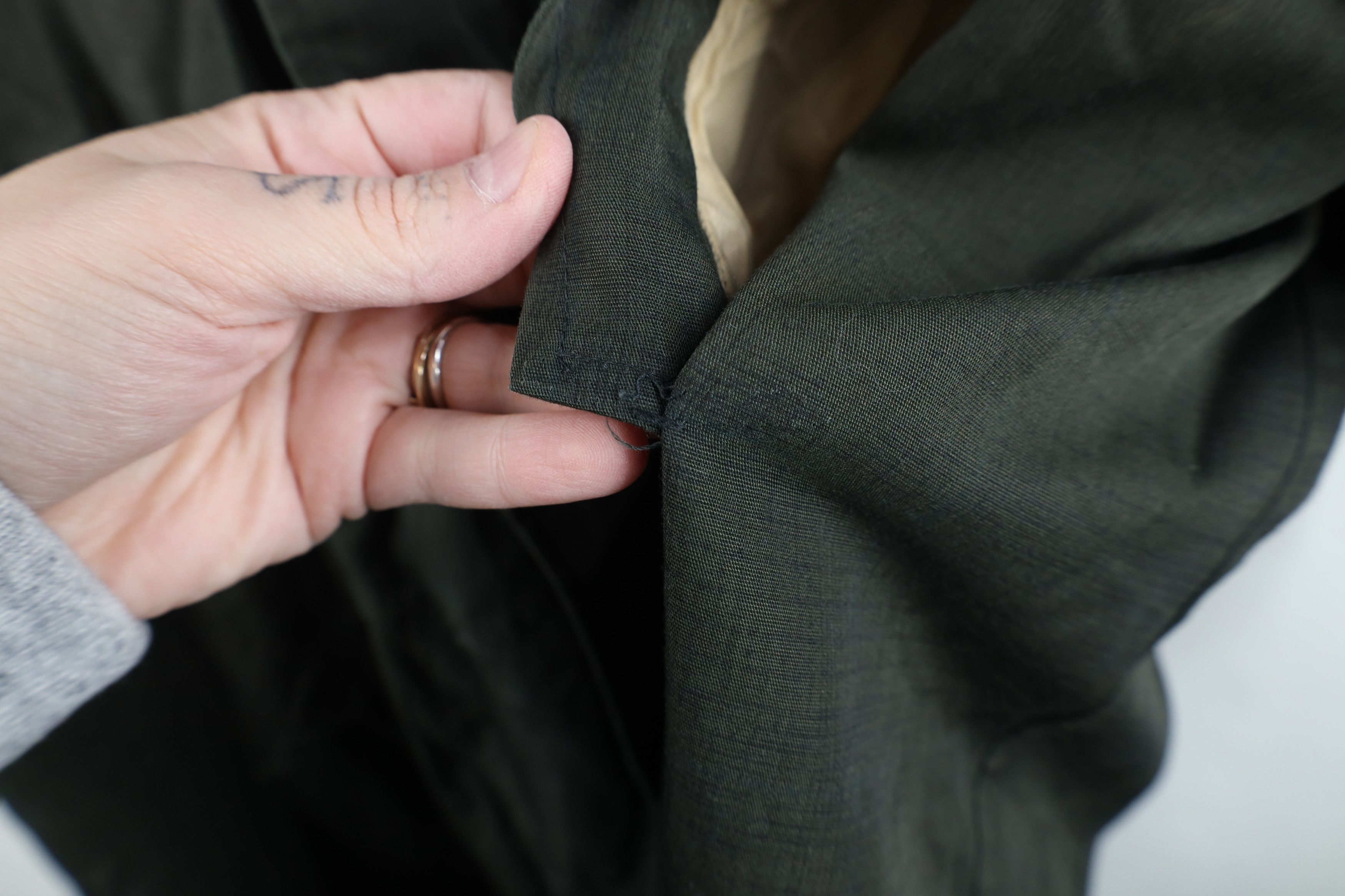 Vintage Vintage 50s Streetwear Gabardine Mohair Lined Trench Coat Size US XL / EU 56 / 4 - 6 Thumbnail