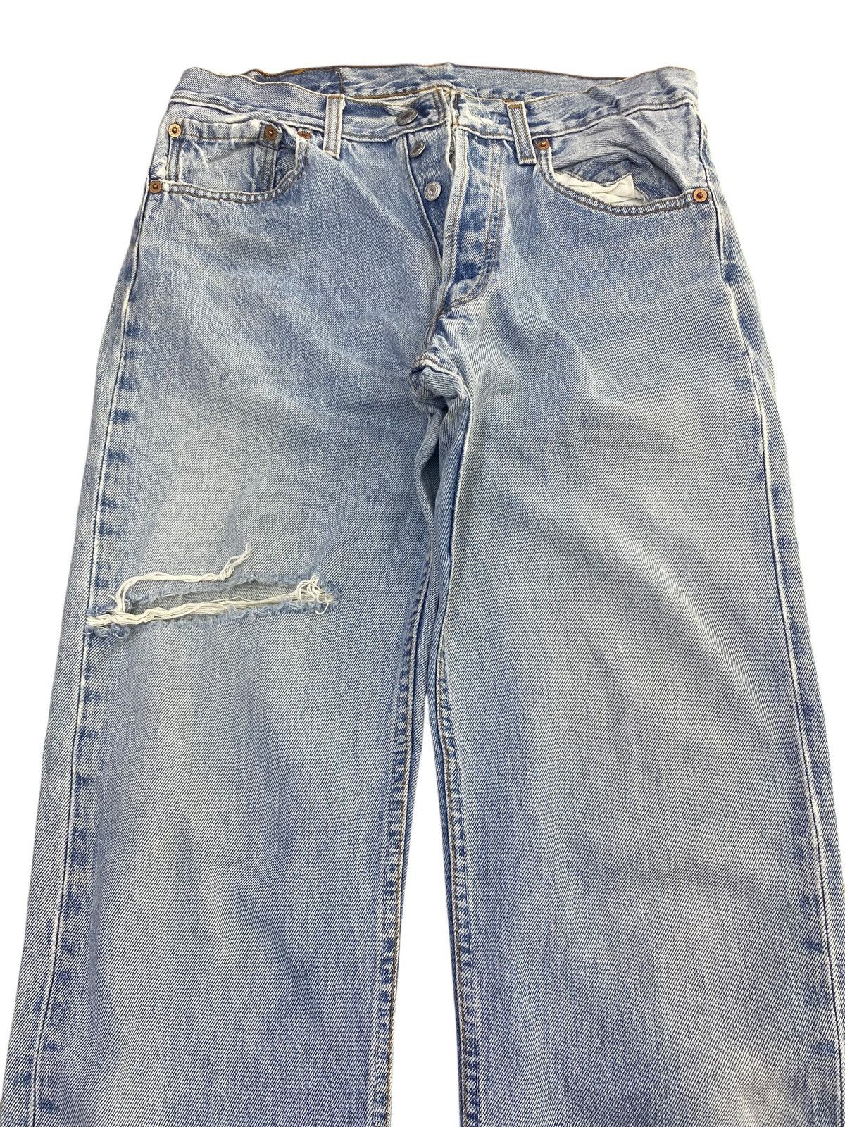 Levi's Vintage Levi’s 501 Acid Light Wash Style Straight Cut Jeans Size US 30 / EU 46 - 2 Thumbnail
