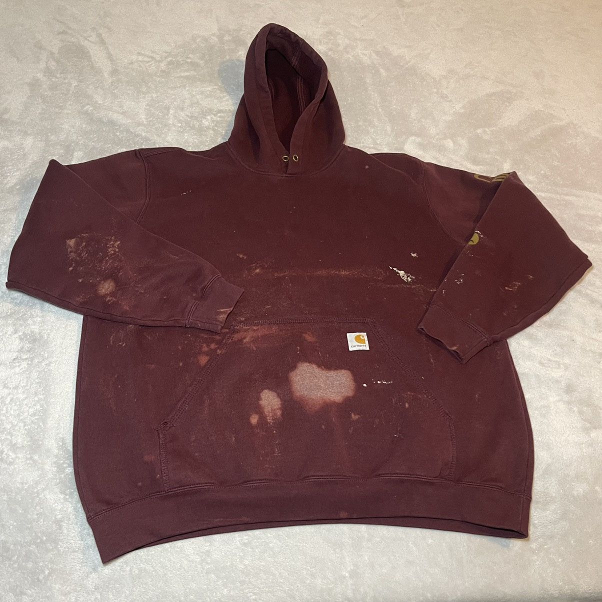 Carhartt Carhartt K288 PRT Loose Fit Hoodie Mens XL Burgundy Y2K Size US XL / EU 56 / 4 - 1 Thumbnail