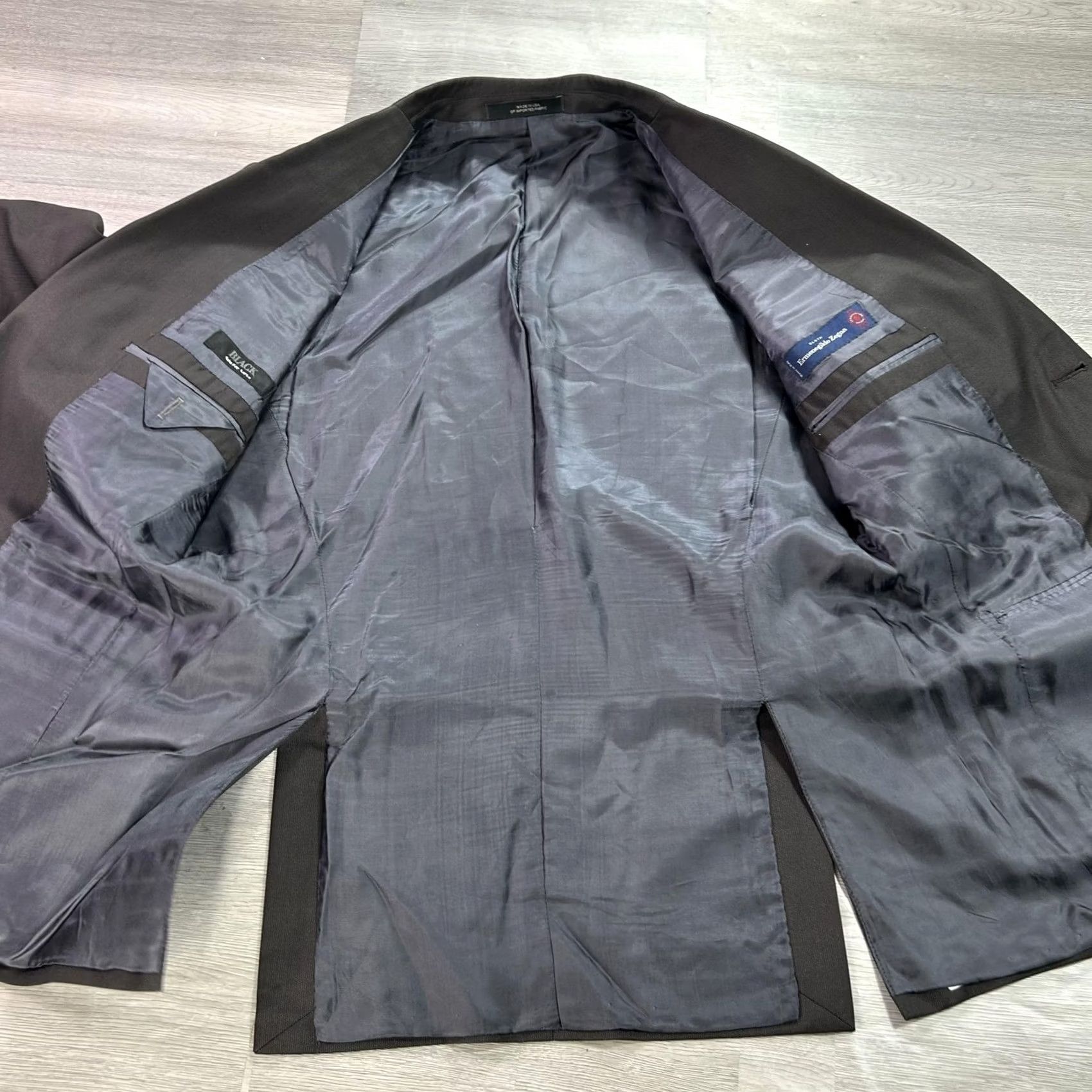 Ermenegildo Zegna Ermenegildo Zegna Suit Jacket Mens 38 Short Brown Wool Silk Herringbone Size US 38 / EU 54 - 3 Thumbnail