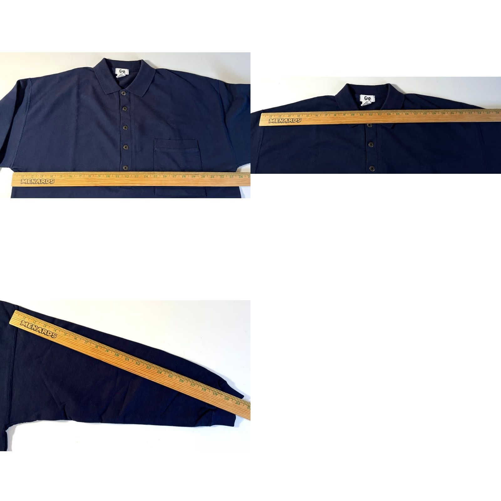 Gap VINTAGE Gap Polo Shirt Long Sleeve Men’s Navy Sz M Relaxed Fit Shirt Size US M / EU 48-50 / 2 - 9 Thumbnail