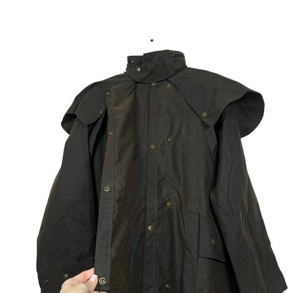 Vintage NWT Thomas Cook Long 100% Waxed Cotton Coat Jacket Riding Size US L / EU 52-54 / 3 - 4 Thumbnail
