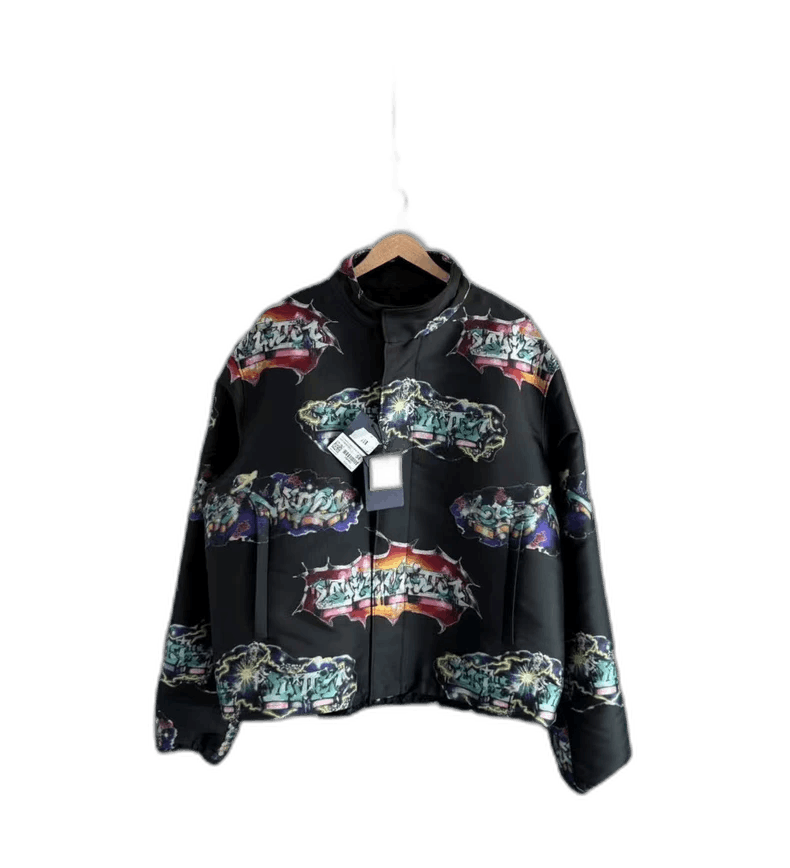 Louis Vuitton Louis Vuitton Black Graffiti Print Jacket Size US XL / EU 56 / 4 - 1 Thumbnail