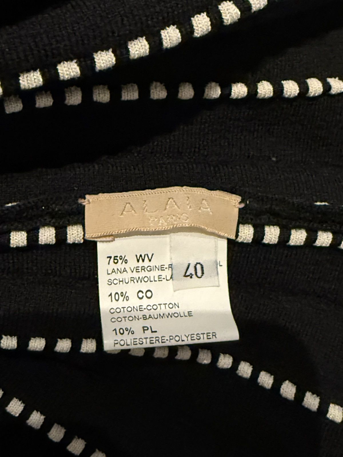Alaia Alaïa Black and White Skirt Size 28" / US 6 / IT 42 - 3 Thumbnail