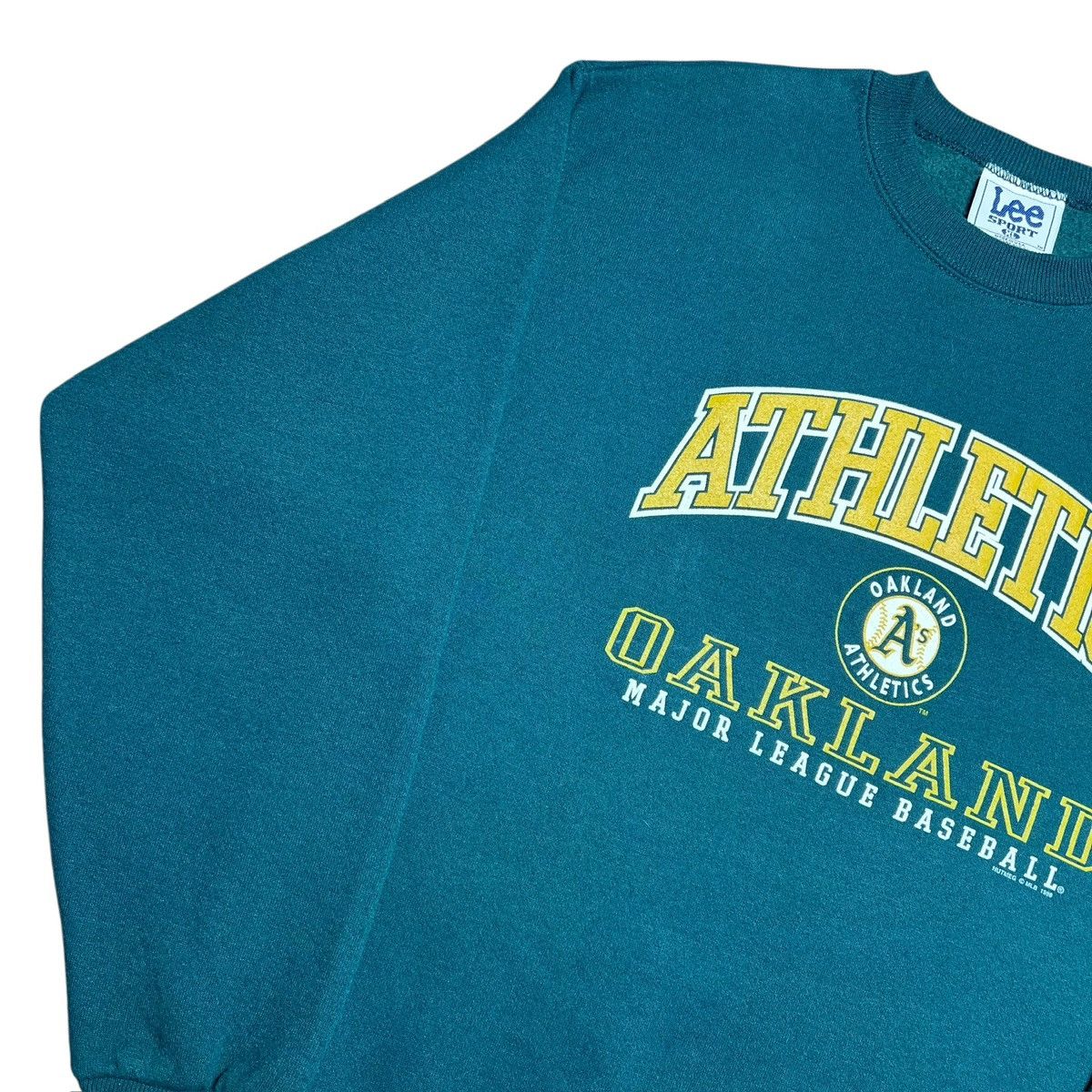 MLB 1998 MLB Oakland Athletics Lee Sport Spell Out Sweatshirt Size US XL / EU 56 / 4 - 14 Thumbnail