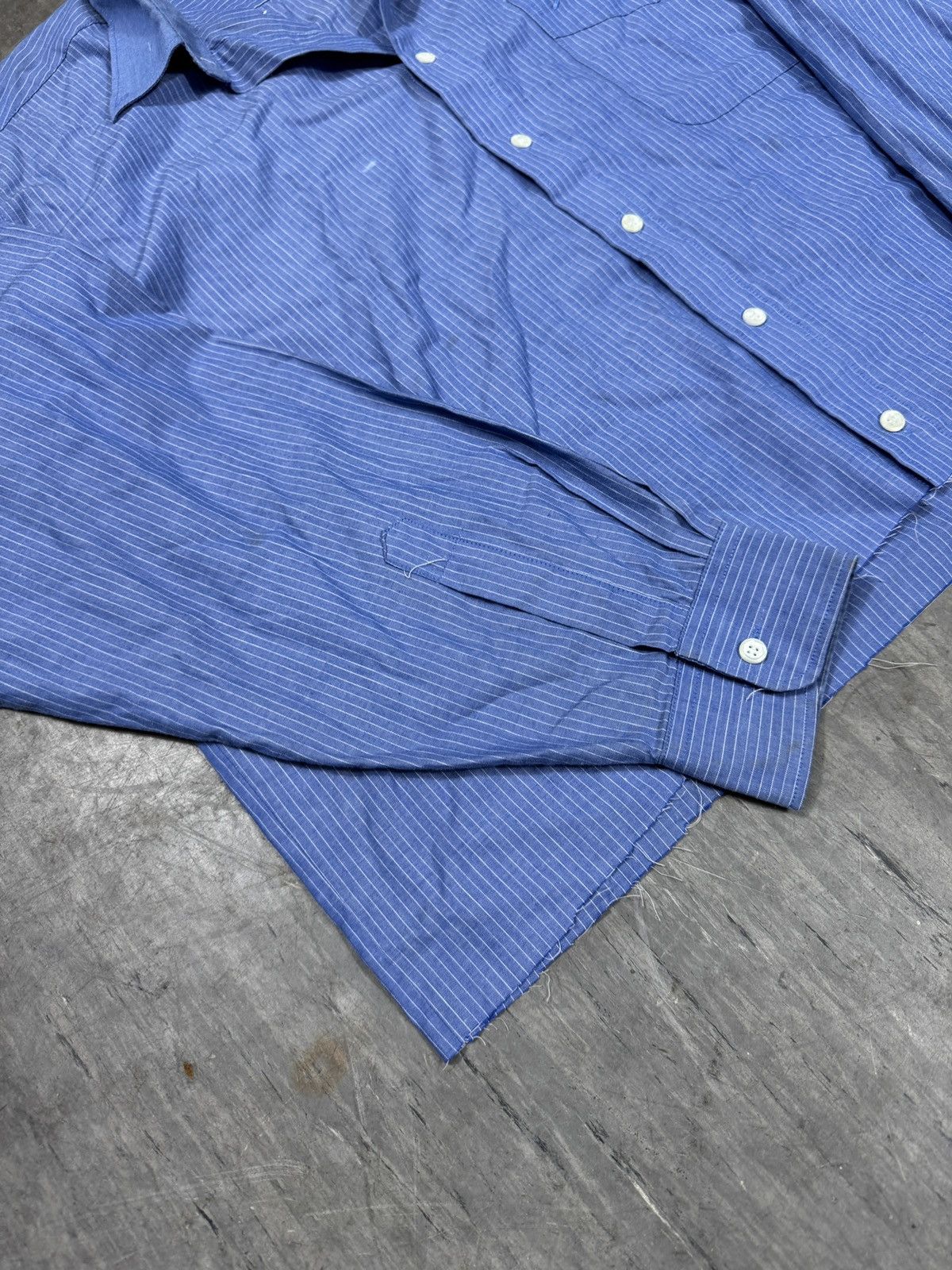 Other ᶠᵃⁿᶜʸᵍᵘʸBOXY Trashed Shirt Vintage Cropped Button Up 90s 80 Size US M / EU 48-50 / 2 - 2 Thumbnail