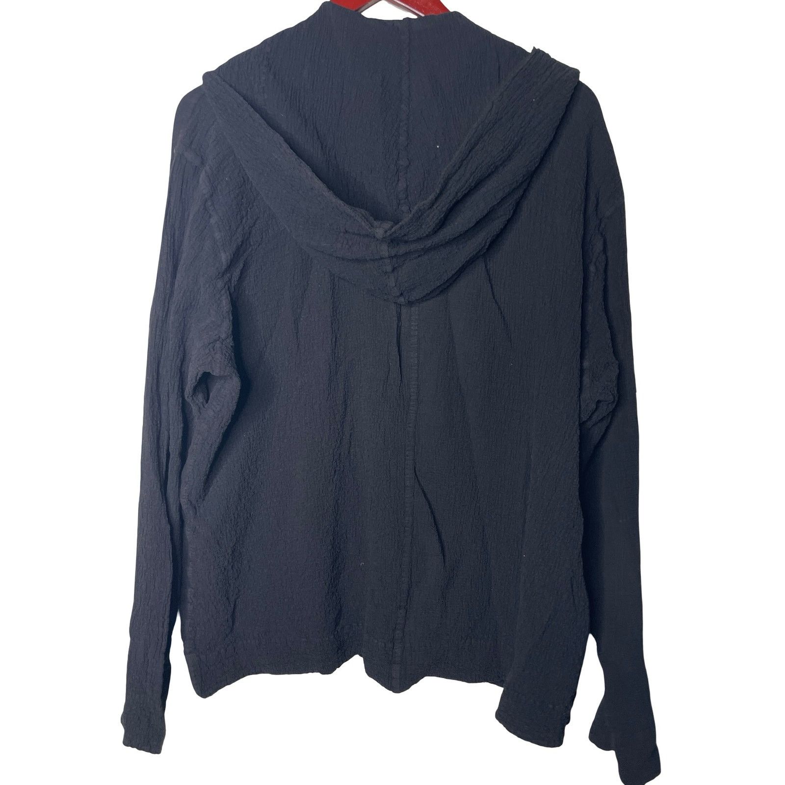 Issey Miyake ME ISSEY MIYAKE Homme Black Full Zip popcorn hoodie OS Size US M / EU 48-50 / 2 - 4 Thumbnail