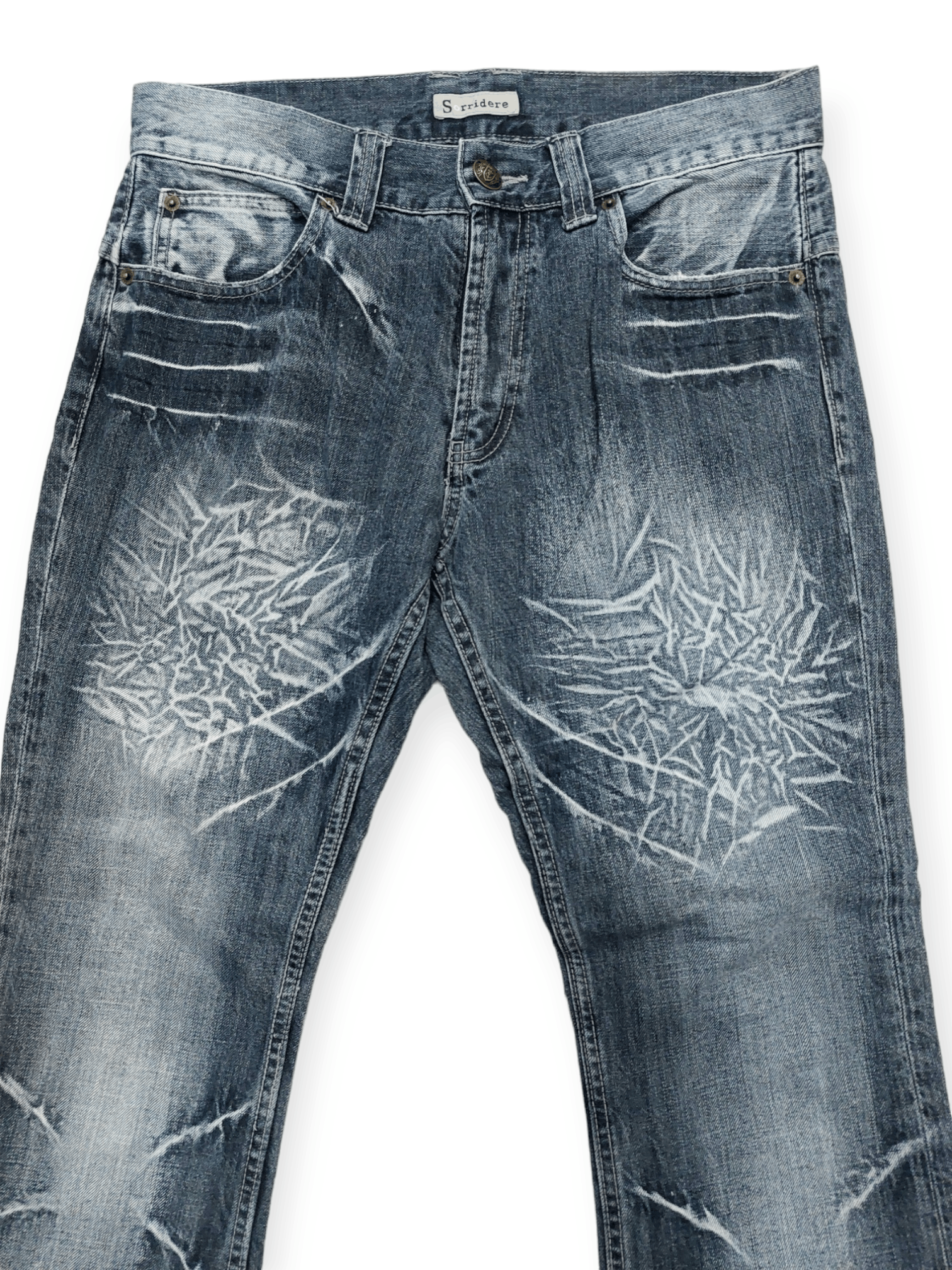 Other 🔥SORRIDERE🔥 Punk Style Flare Bootcut Denim Jeans Size US 31 - 3 Thumbnail