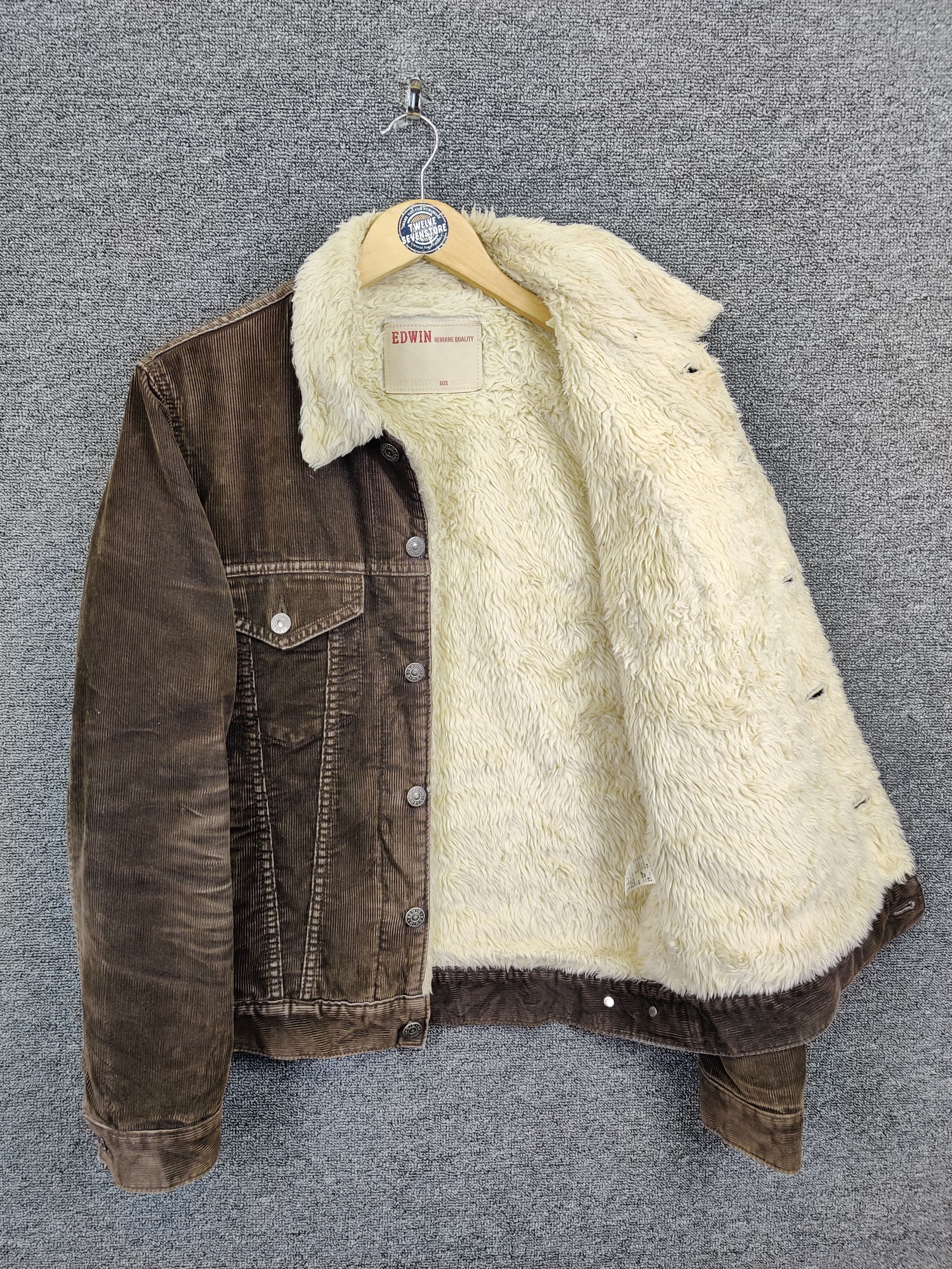 Edwin Vintage Edwin Shearling Corduroy Jacket Size US M / EU 48-50 / 2 - 7 Thumbnail