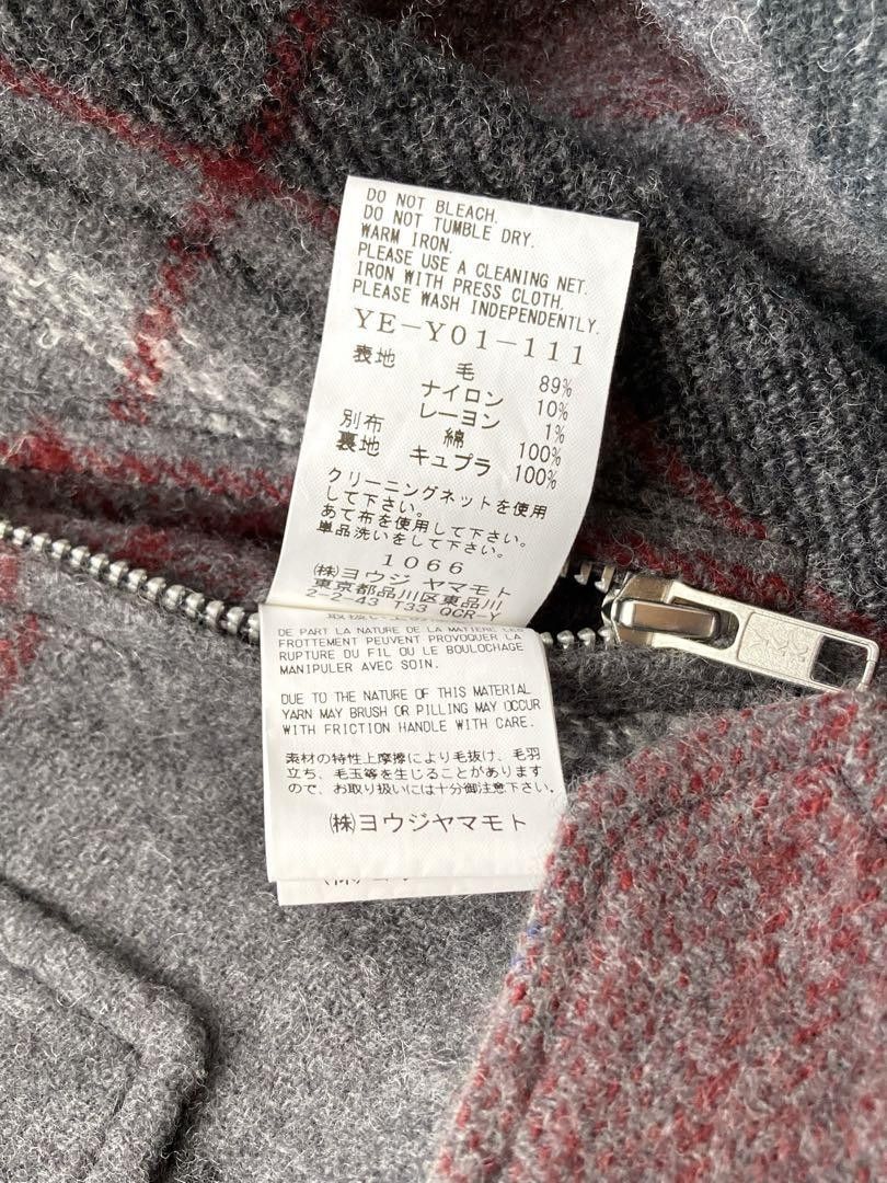 Yohji Yamamoto Y's yohji yamamoto wool check riders jacket Size US S / EU 44-46 / 1 - 9 Thumbnail
