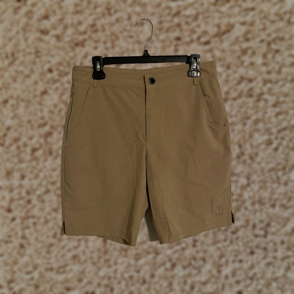Vintage 1st Phorm Shorts Mens S Beige Athletic Tech Stretch Khaki Chino Men Size US 29 - 1 Thumbnail