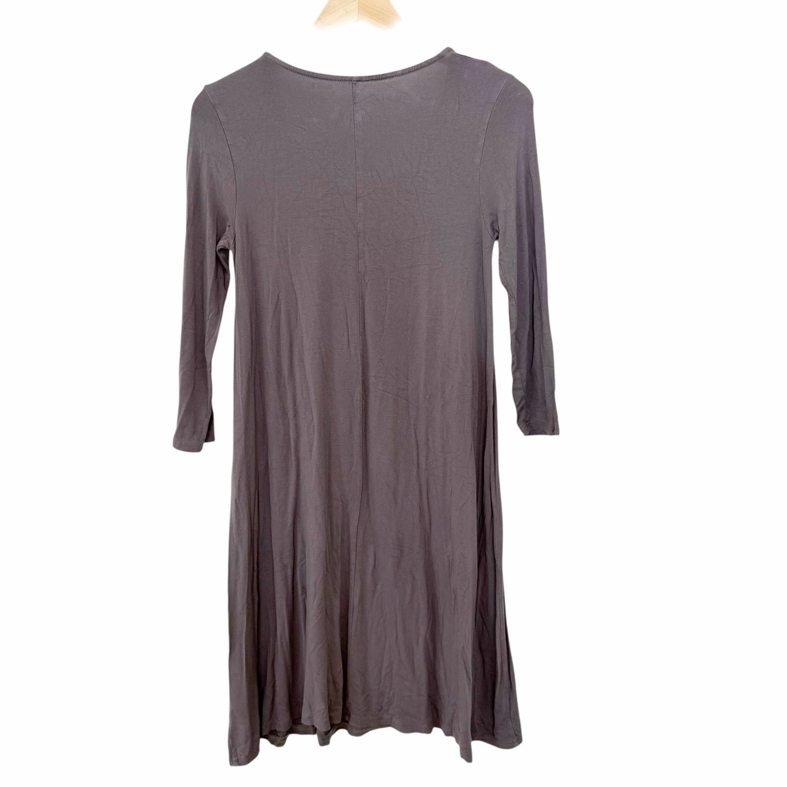 Other Garnet Hill Gray Long Sleeve Dress Sz XS Size XS / US 0-2 / IT 36-38 - 4 Thumbnail
