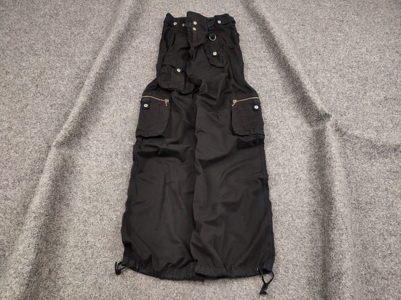 If Six Was Nine Rare Vintage Y2K Japanese Black cotton Cargo Baggy Pants Size US 32 / EU 48 - 2 Thumbnail