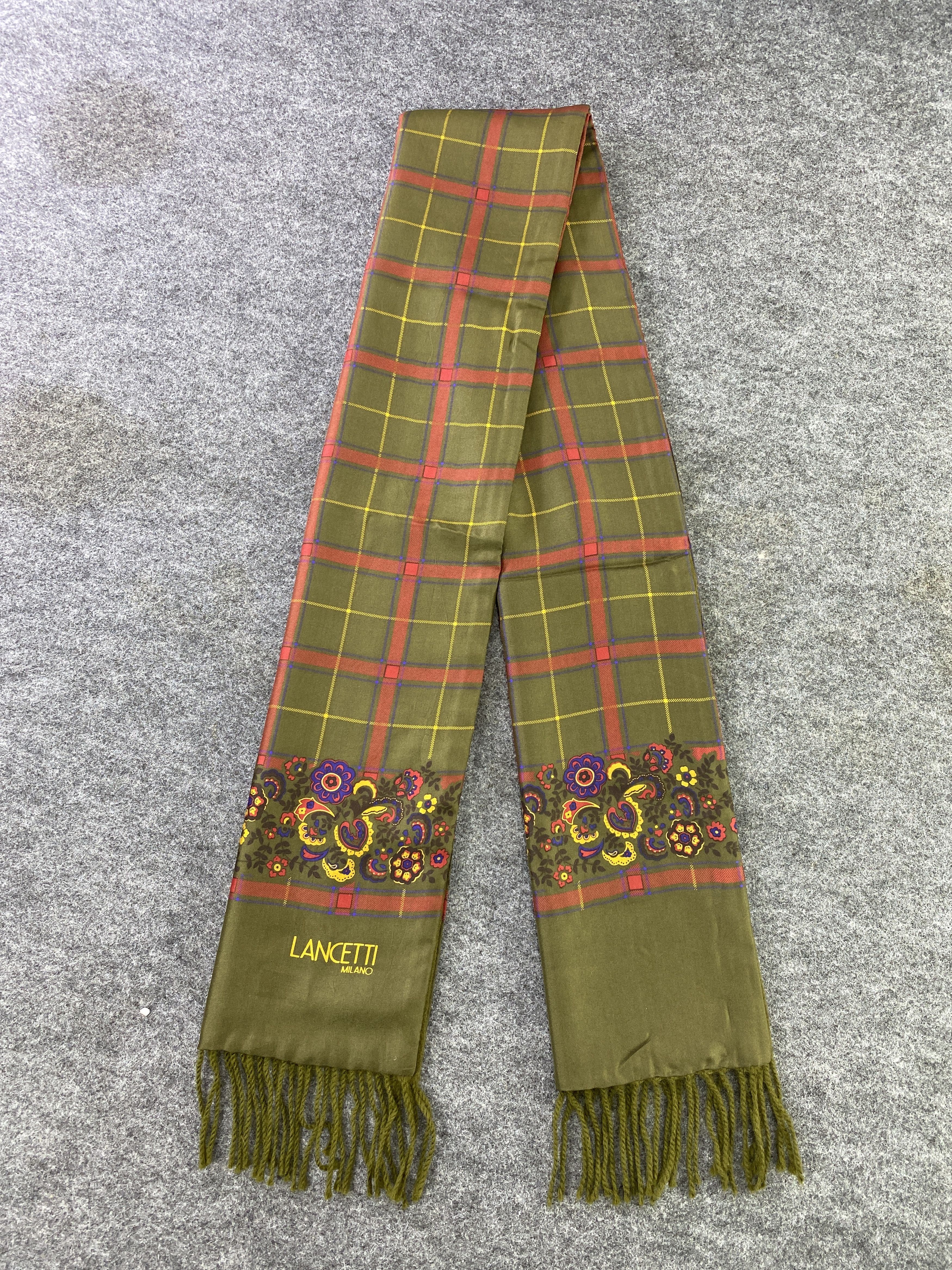 Designer Lancetti Milano Silk Scarf / Muffler / Neckwear -T512 Size ONE SIZE - 4 Thumbnail