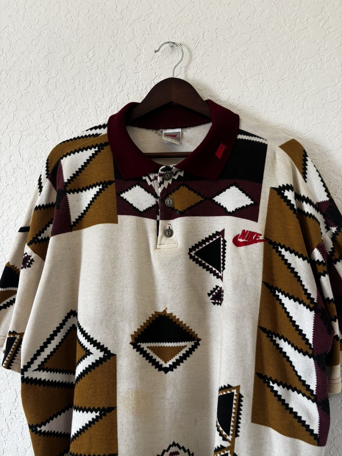 Nike Vintage Nike Aztec AOP Polo XL Size US XL / EU 56 / 4 - 2 Thumbnail