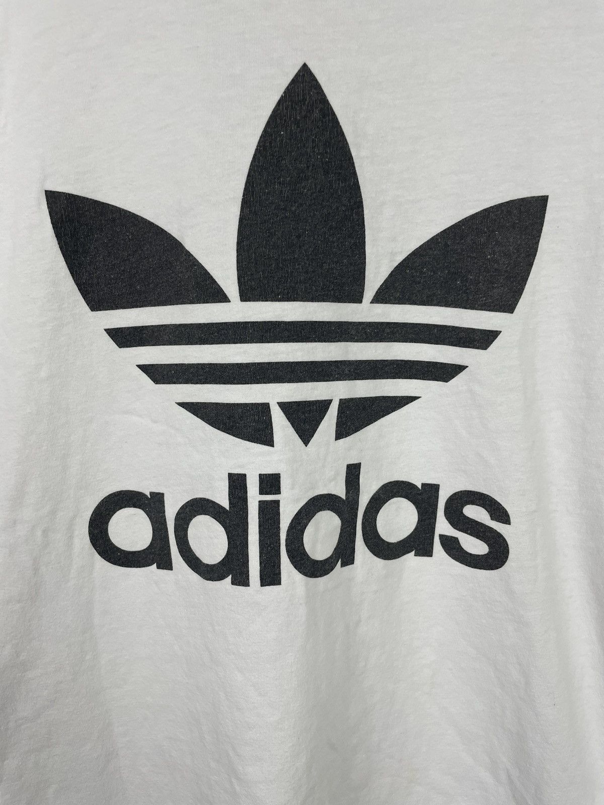 Adidas × Vintage Adidas Classic Big Logo White Tee Size US M / EU 48-50 / 2 - 3 Thumbnail