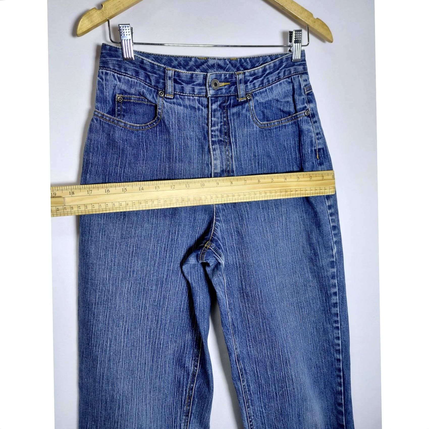 Talbots Talbots Jeans Blue Solid Regular Women Size 6 Stretch Denim Cotton 100% Zipper Straight Vintage? Size 28" / US 6 / IT 42 - 7 Thumbnail