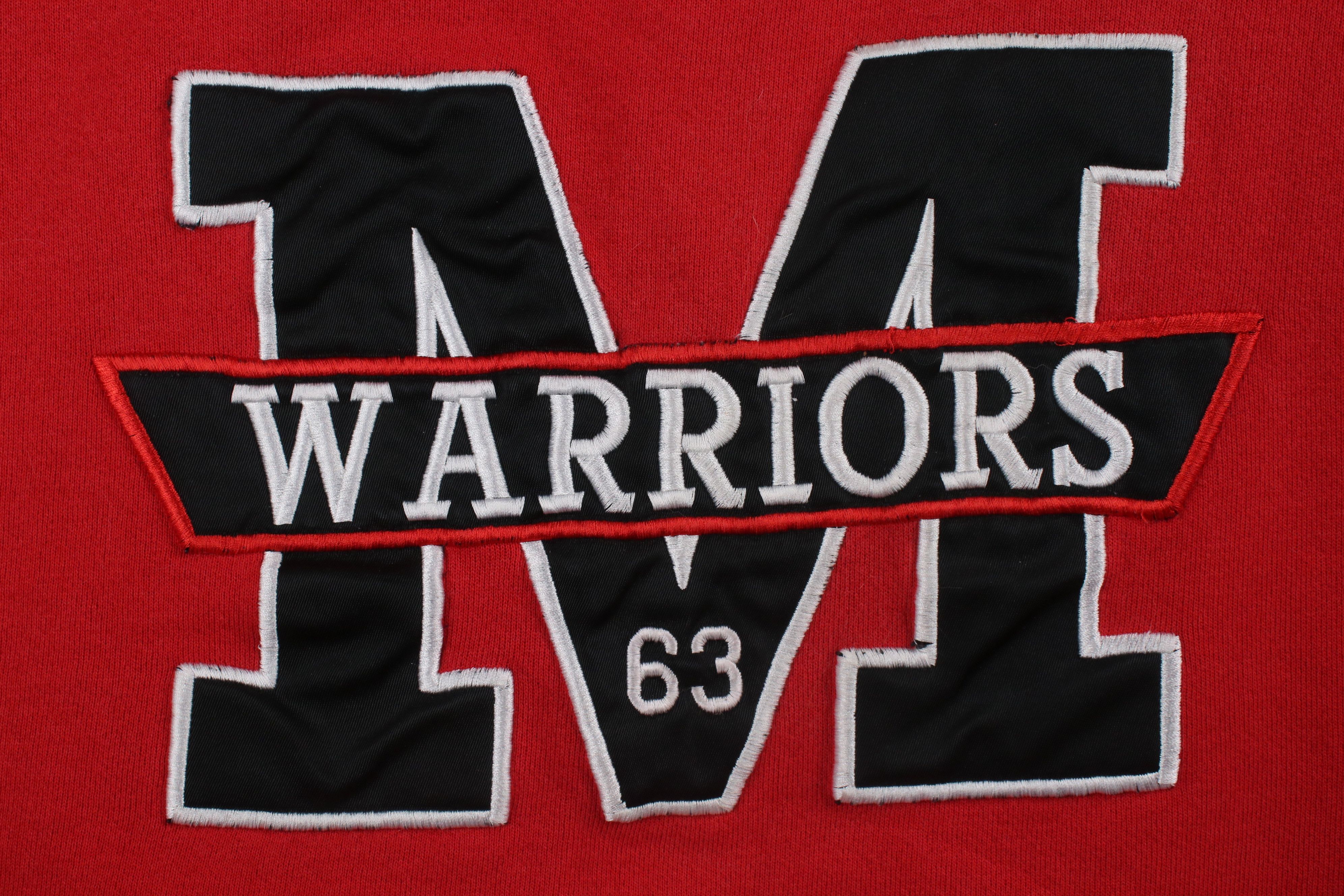 Vintage Vintage 90s Streetwear Warriors Crewneck Sweatshirt Red Size US XL / EU 56 / 4 - 4 Thumbnail