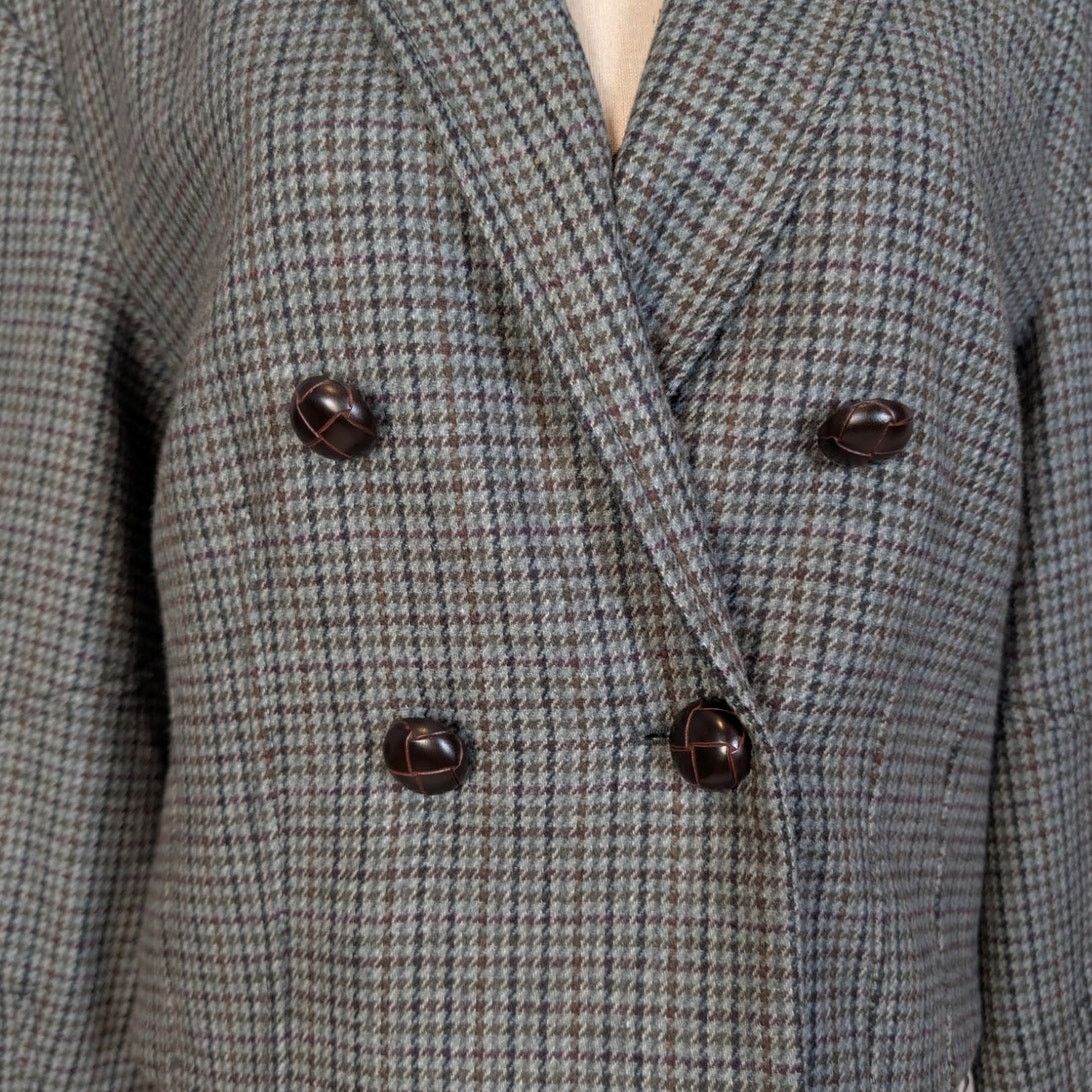 Veronica Beard Veronica Beard Sybille Cropped Houndstooth Wool Blend Blazer Size M / US 6-8 / IT 42-44 - 14 Thumbnail