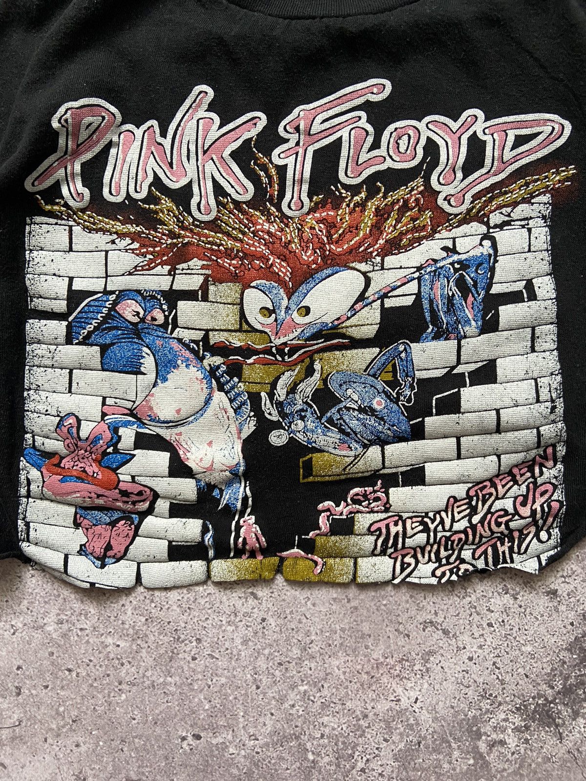 Pink Floyd Vintage 1988 Pink Floyd Cut-Off T-shirt Size US M / EU 48-50 / 2 - 2 Thumbnail