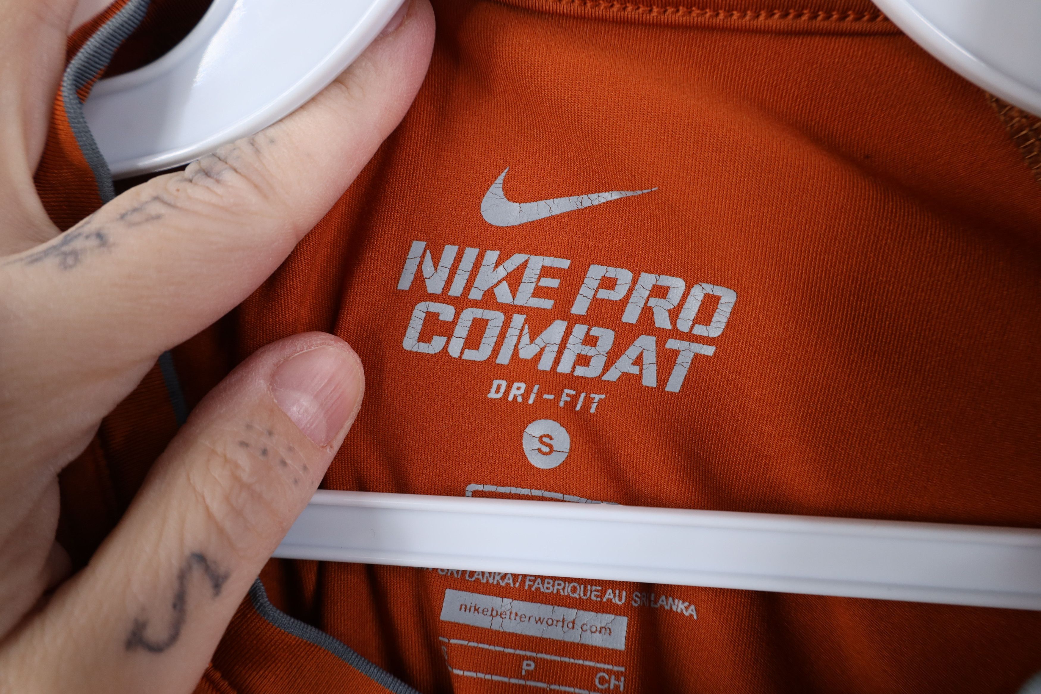 Nike Nike Pro Combat Compression Training T-Shirt Burnt Orange Size US S / EU 44-46 / 1 - 6 Thumbnail
