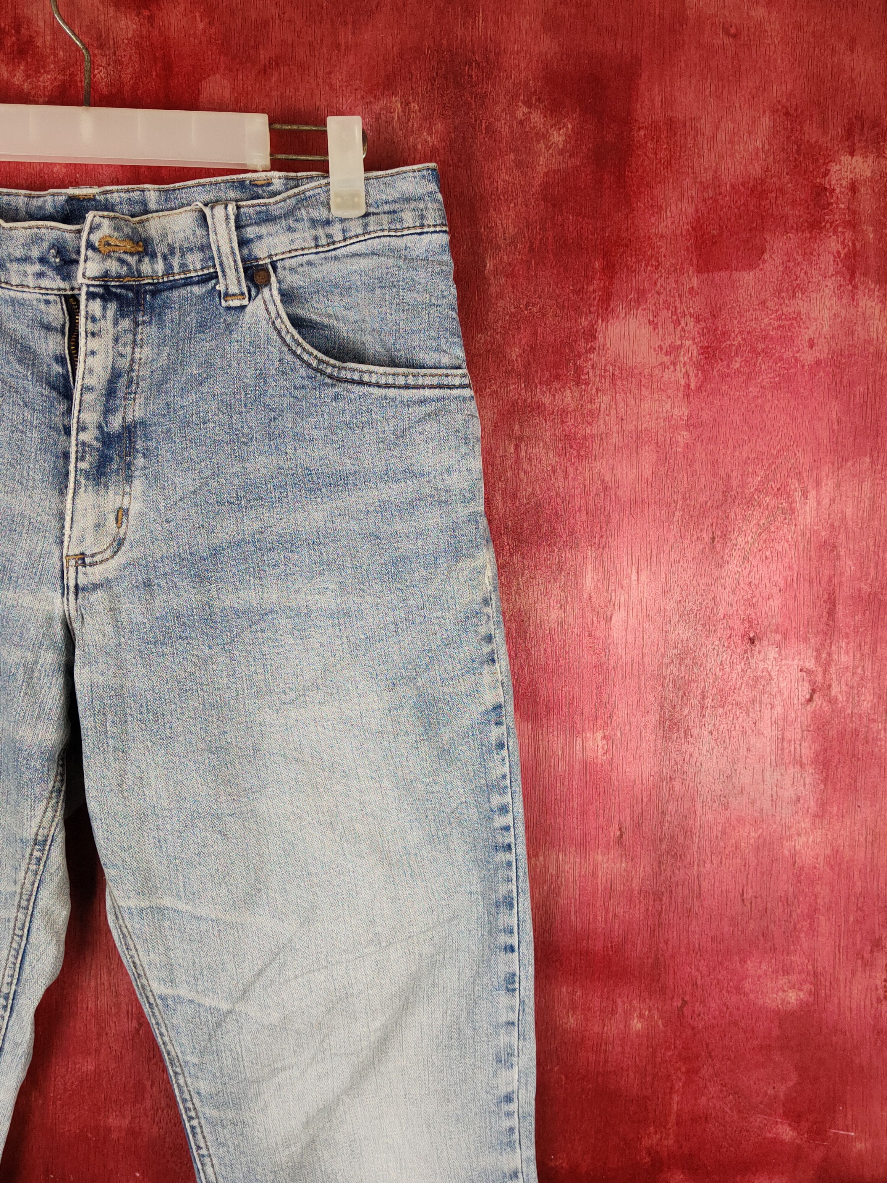 Japanese Brand Wrangler Blue Faded Distressed Ripped Jeans #S1703 Size US 31 - 5 Thumbnail
