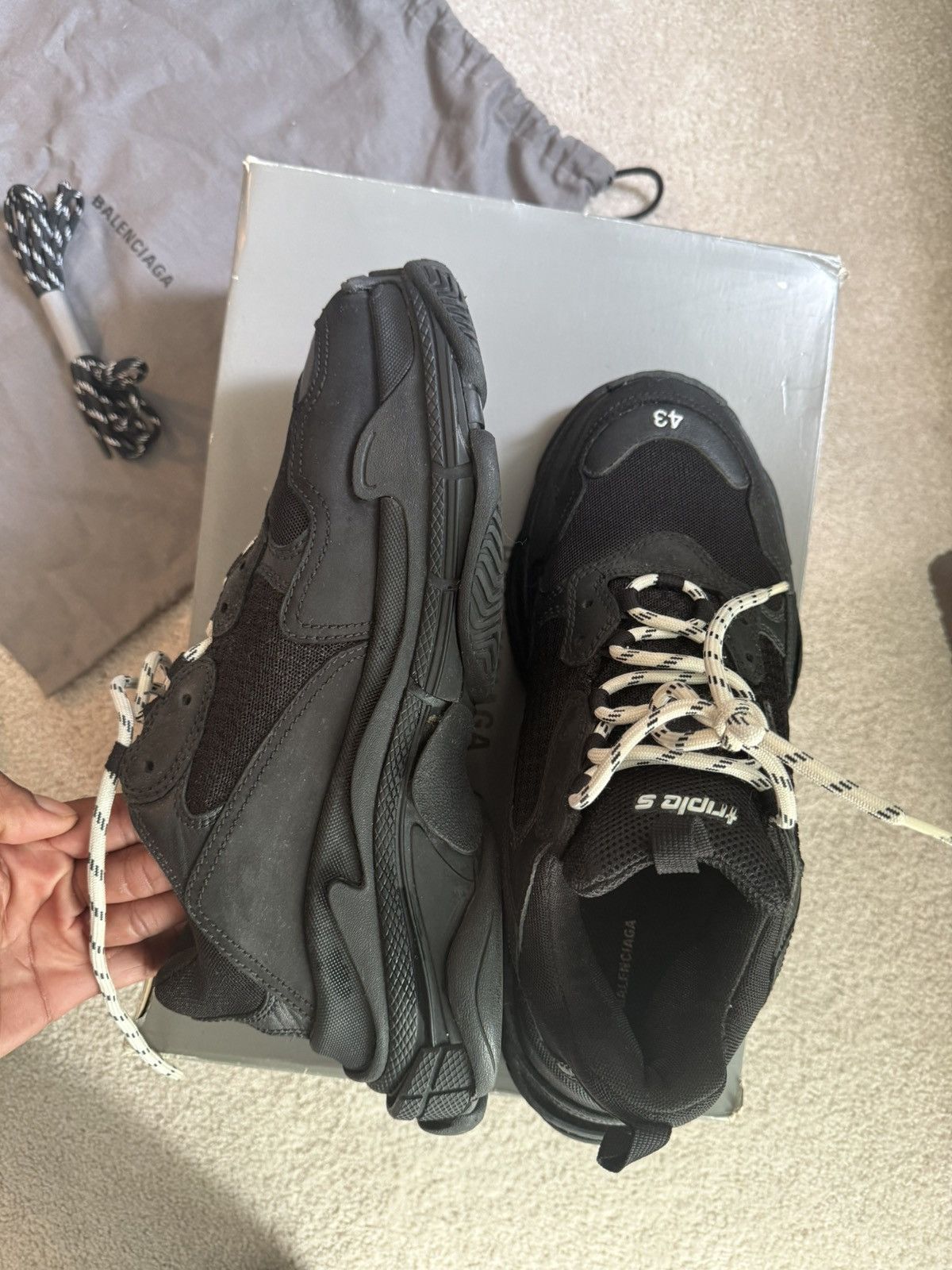 Balenciaga Balenciaga triple s black size 43 fits a 10/10.5 Size US 10.5 / EU 43-44 - 2 Thumbnail