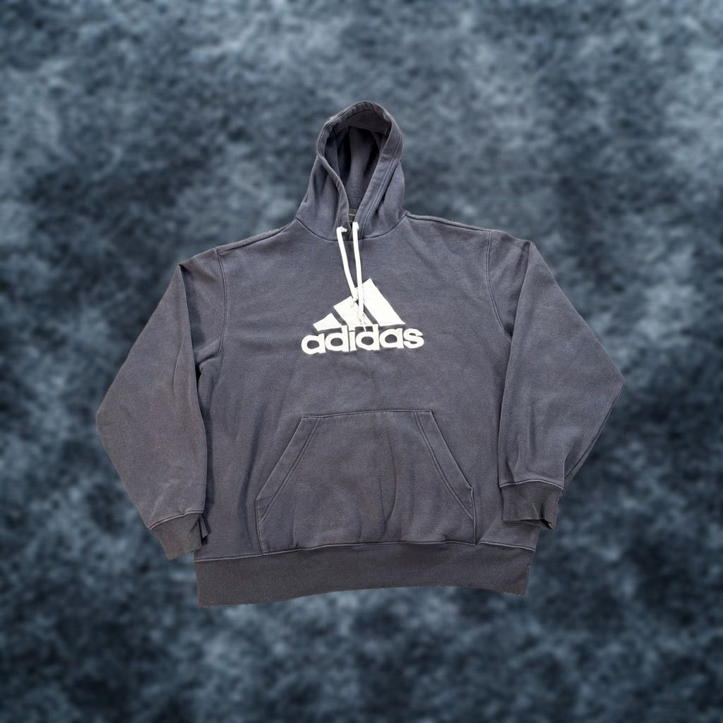 Adidas VINTAGE Adidas Hoodie Mens XL Black Striped Drawstring Pullover Y2K Oversized Classic Size US XL / EU 56 / 4 - 1 Thumbnail