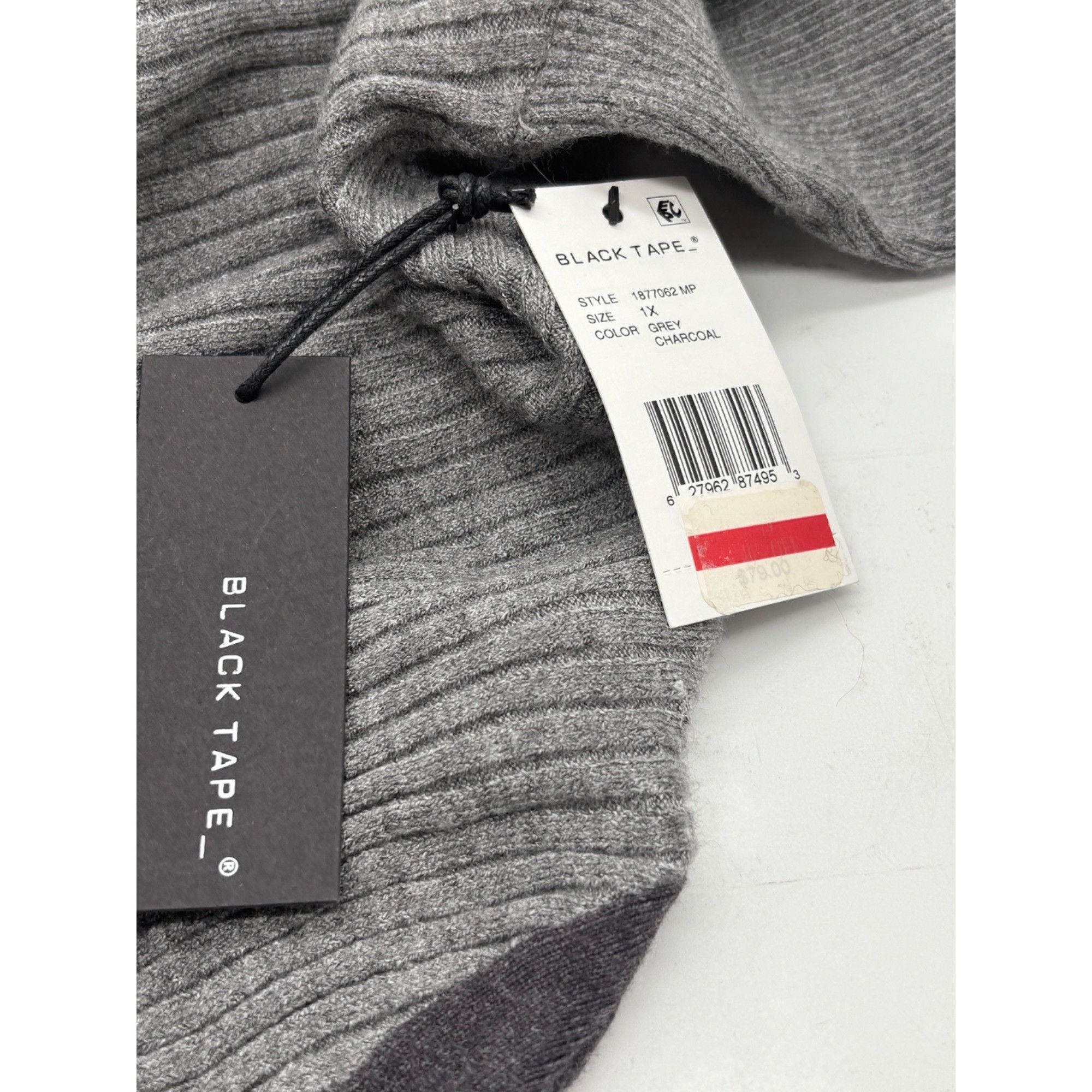 Other Black Tape Women's Plus Size Ribbed Hooded Sweater, Gray Cha Size ONE SIZE - 13 Thumbnail
