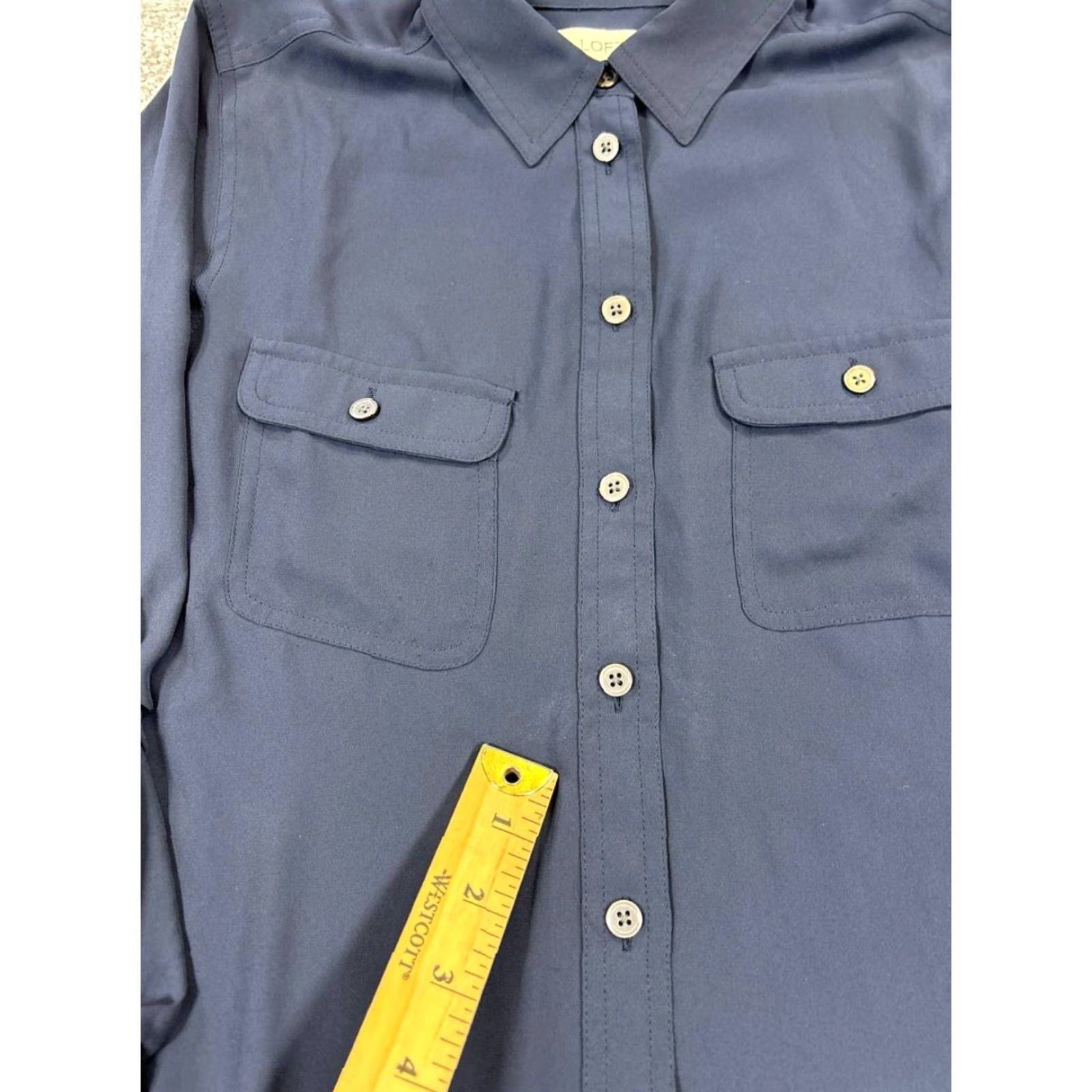Loft Loft Shirt Womens Small Blue Button Up Size S / US 4 / IT 40 - 6 Thumbnail