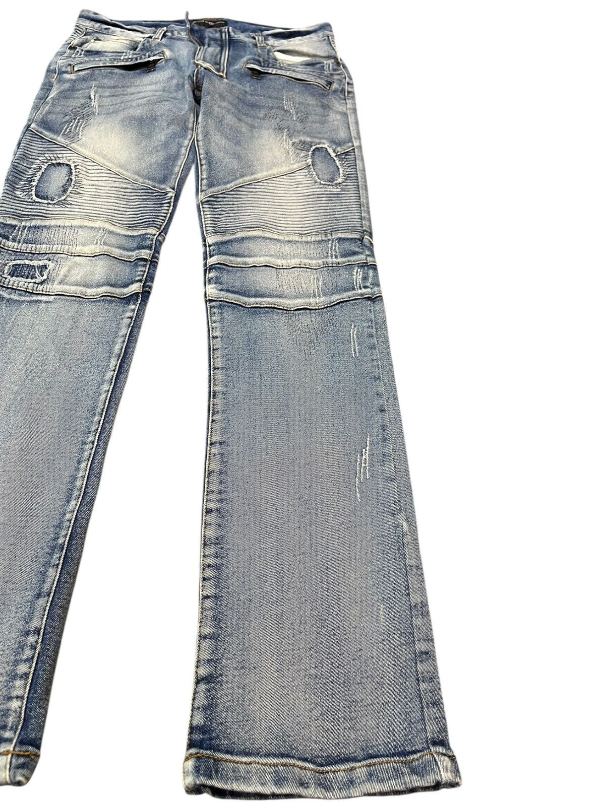 In The Attic × Seditionaries Vintage In The Attic Homme Biker Grunge Punk Ripped Denim Size US 30 / EU 46 - 4 Thumbnail