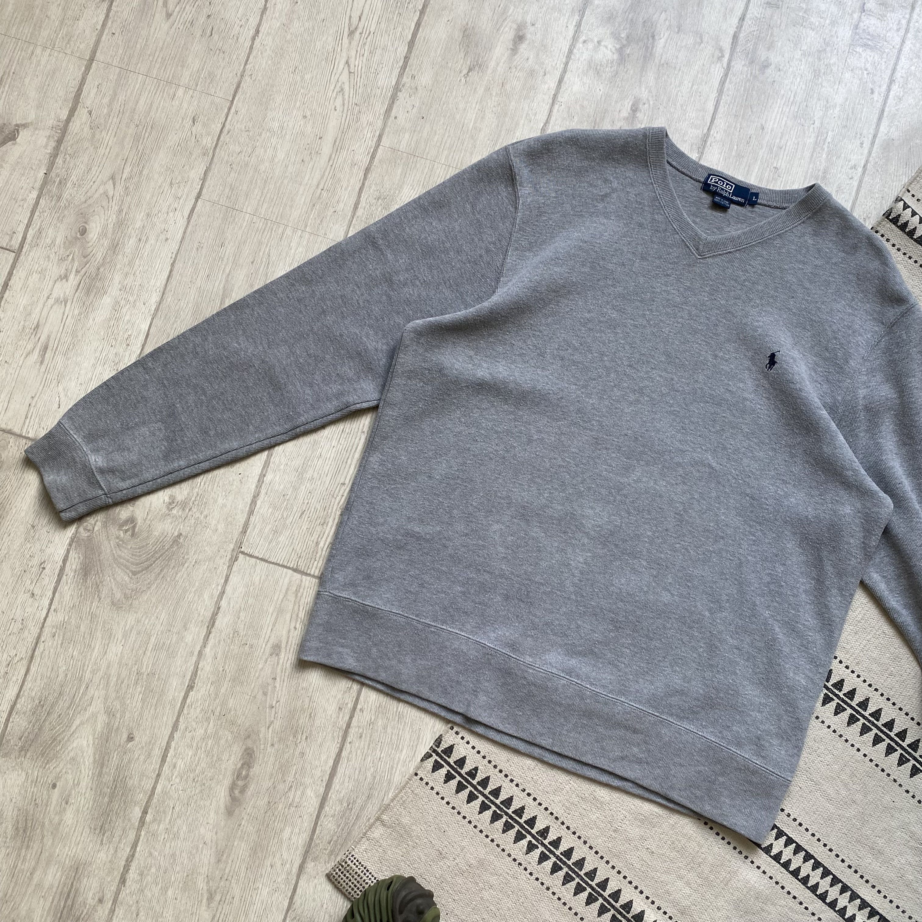 Polo Ralph Lauren Oldmoney Vintage 90s Polo Ralph Lauren Sweatshirt V-Neck Size US L / EU 52-54 / 3 - 7 Thumbnail
