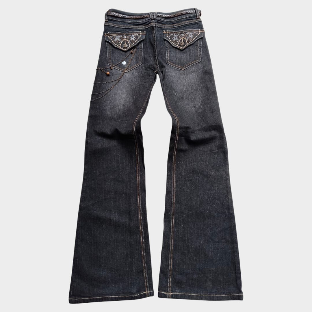 Le Grande Bleu (L.G.B.) El Road mandala pattern flap pocket flared jean Size US 30 / EU 46 - 2 Thumbnail