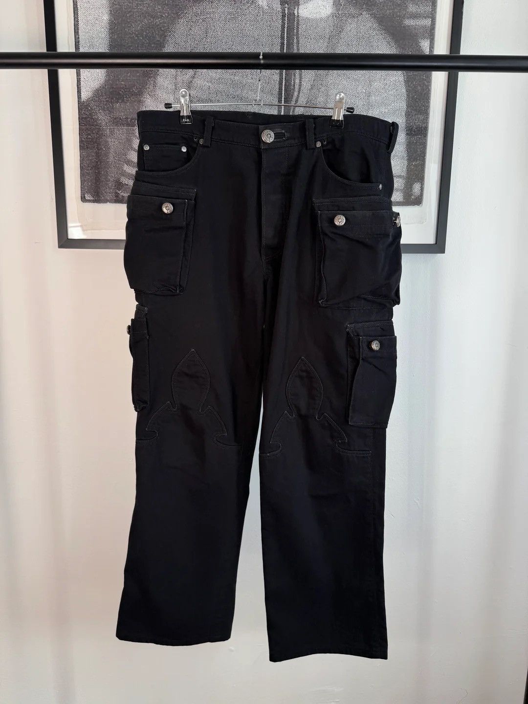Chrome Hearts 🚭 GRAIL 🚭 90's FLEUR CARGO DOUBLE KNEE 8-POCKET CARGO PANTS Size US 34 / EU 50 - 13 Thumbnail