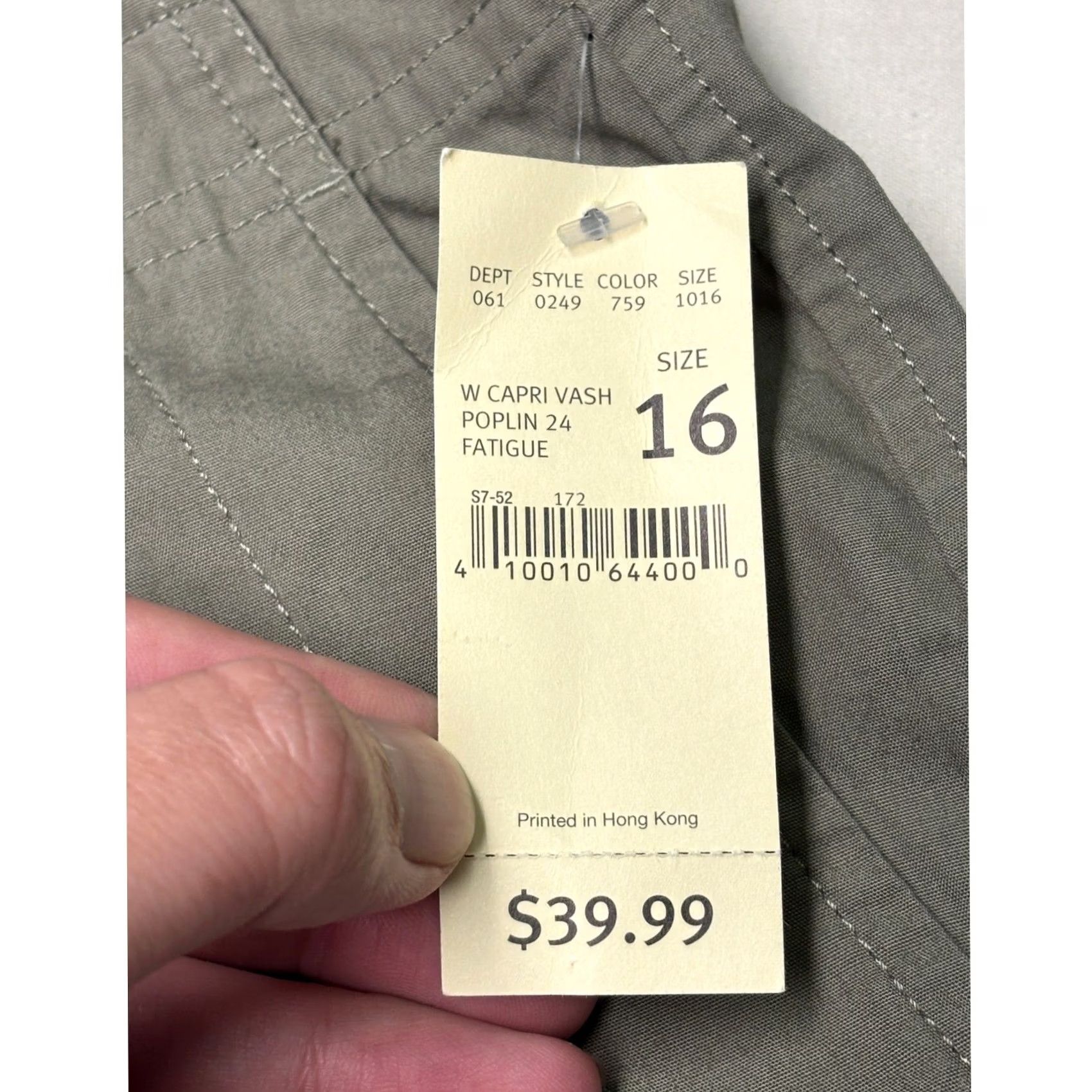 Eddie Bauer VINTAGE Eddie Bauer Vashon Fit Capri Pants Womens 16 W38 L24 Fatigue Green Cotton Navy? Size 38" / US 16 / IT 52 - 4 Thumbnail