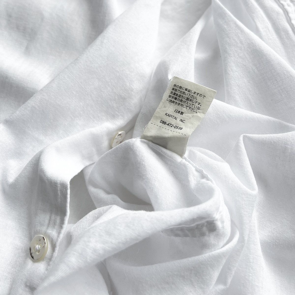 Kapital × Kapital Kountry ‘KAPITAL’ BLOUSES FISHERMAN’S WHITE OVERSIZED SHIRT Size US S / EU 44-46 / 1 - 11 Thumbnail