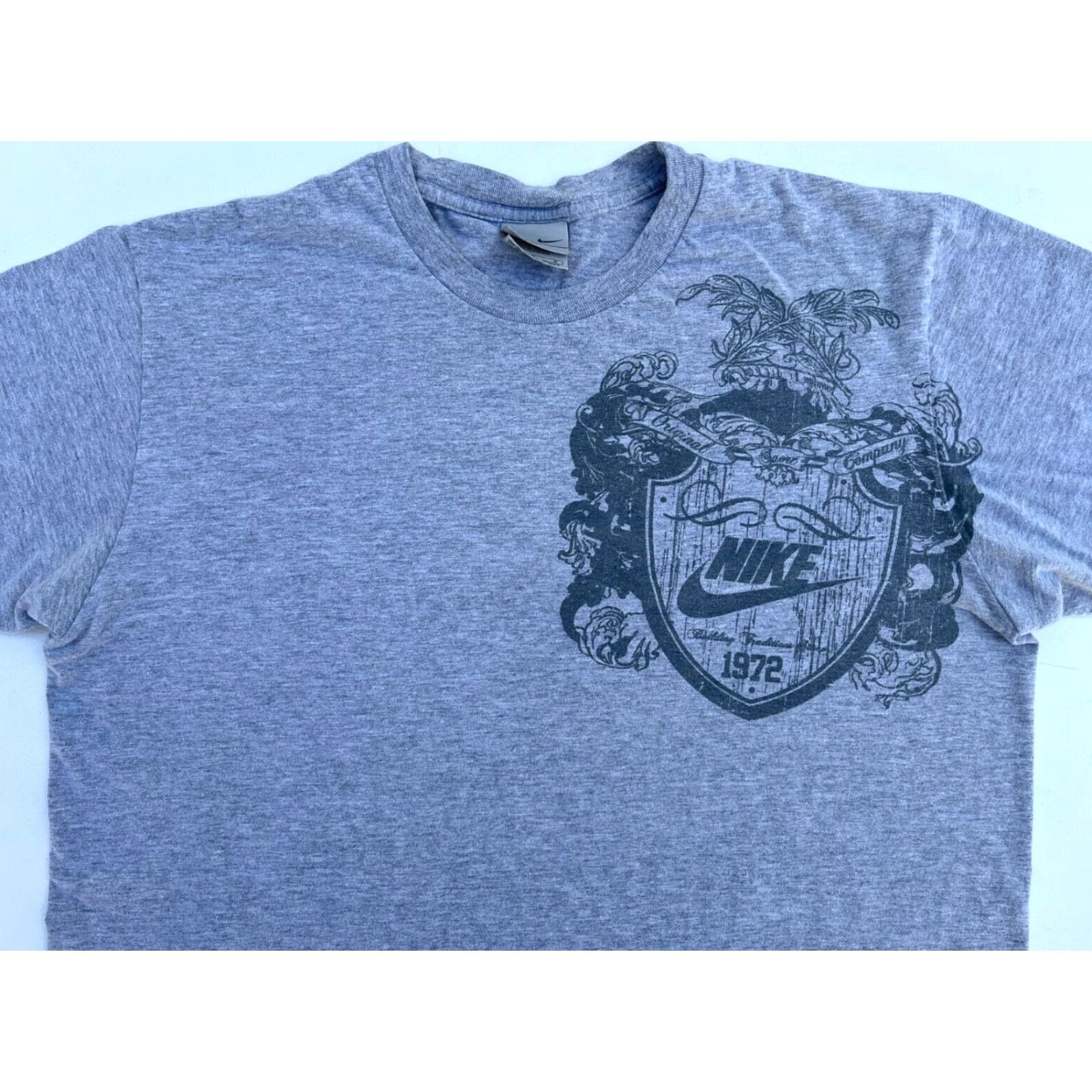 Nike VINTAGE Nike Men's T-Shirt L Gray Graphic Y2K 90s Sports Logo Crew Neck Short Sleeve Shirts Mens Size US L / EU 52-54 / 3 - 4 Thumbnail