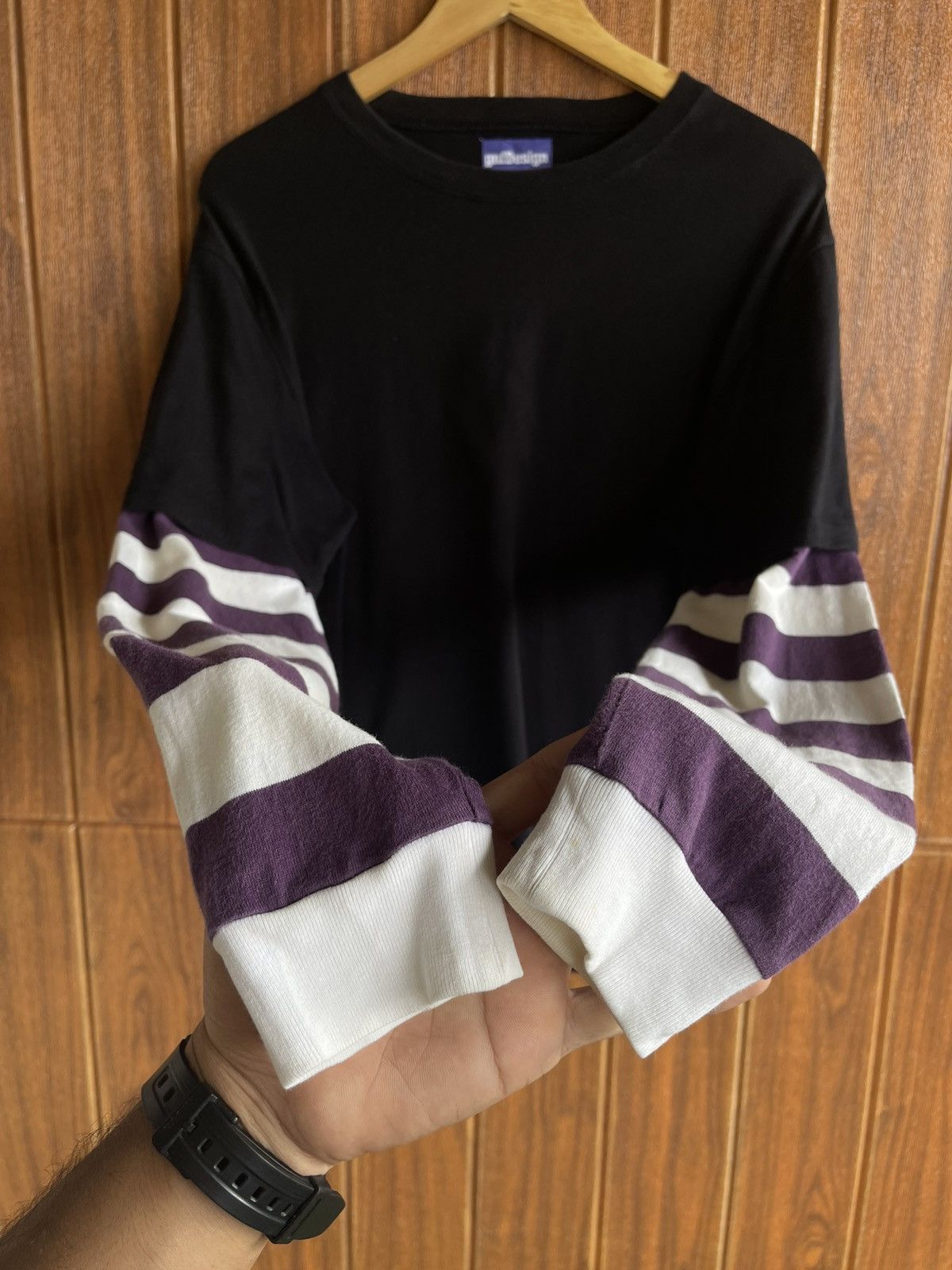Gallery1950 Vintage🔥GALLERY 1950🔥Double Layer Striped Long Sleeve y2k Size US M / EU 48-50 / 2 - 2 Thumbnail